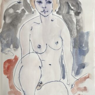 Alain Bonnefoit : Nu (Nude), 1990 (Pen and ink, watercolour)