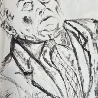 Rafael Díaz : Portrait d'homme (Yves Guérin), 2005 (Brush and ink)