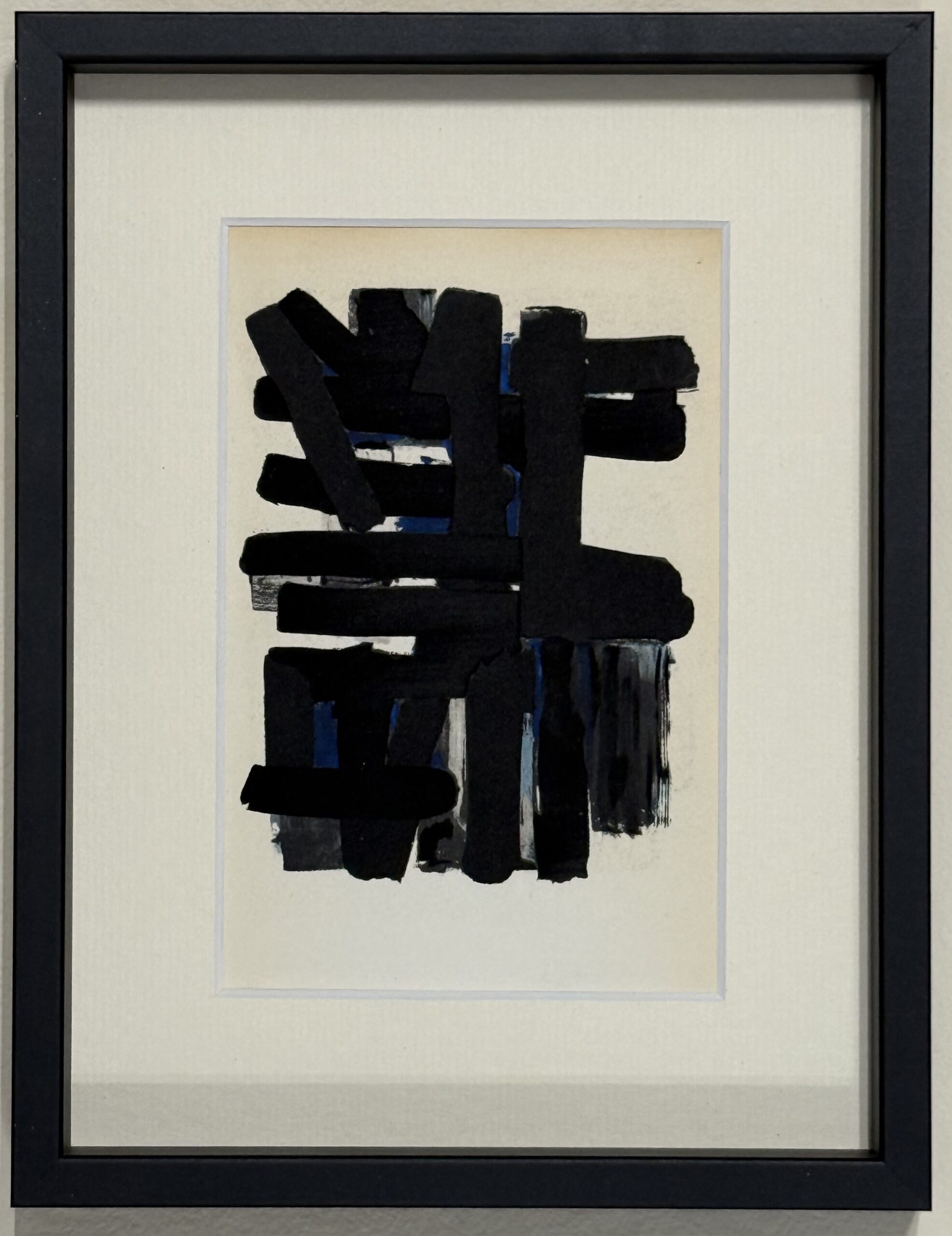 Pierre Soulages (After) - Gouaches et gravures, 1957 - Framed - Image 2