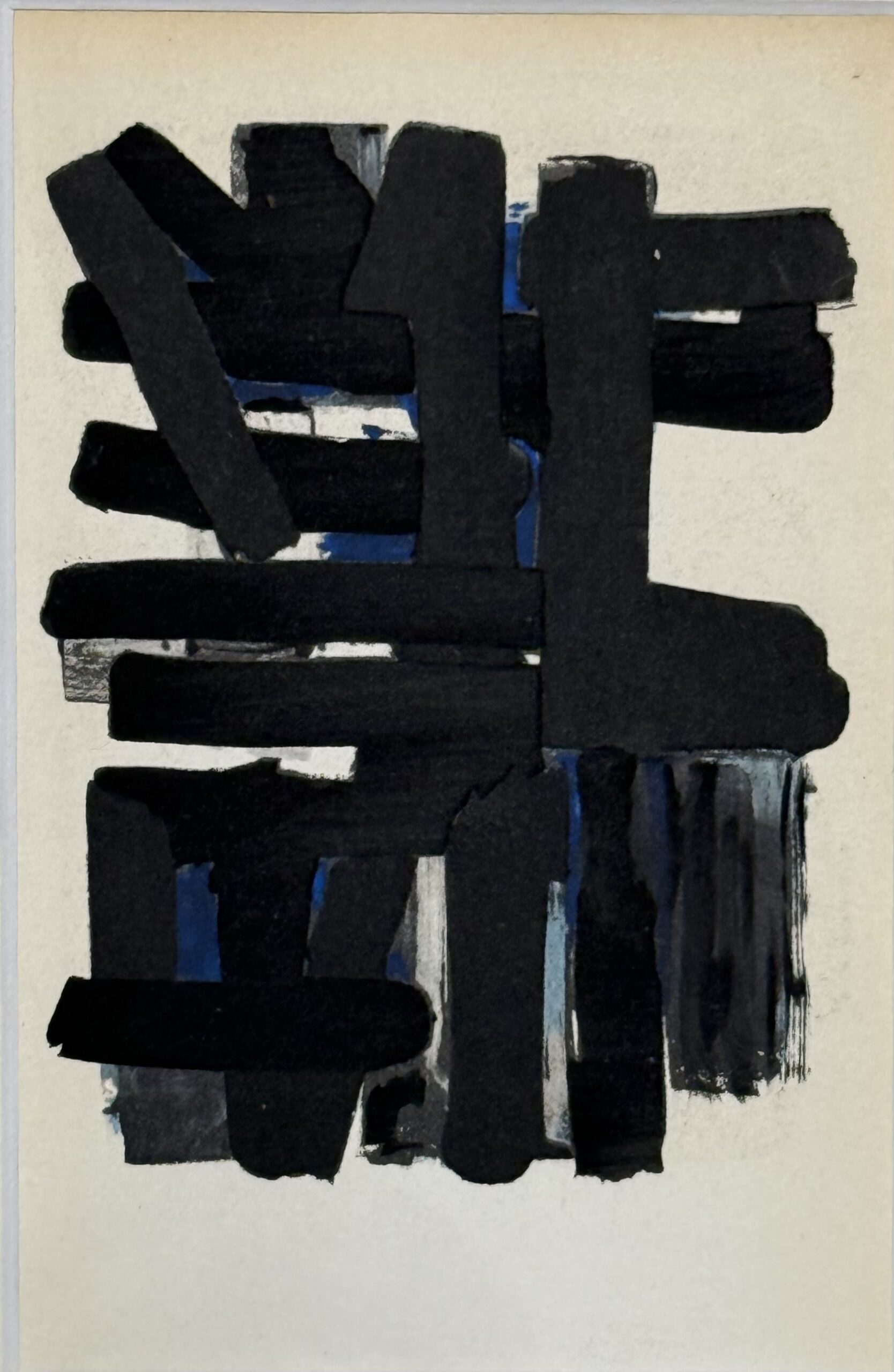 Pierre Soulages (After) - Gouaches et gravures, 1957 - Framed