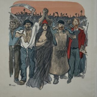 Steinlen, Le 18 Mars, 1894 — original lithograph, Chambard Socialiste series, Kleinmann deluxe edition of 100, Lugt 1573, Crauzat 143.