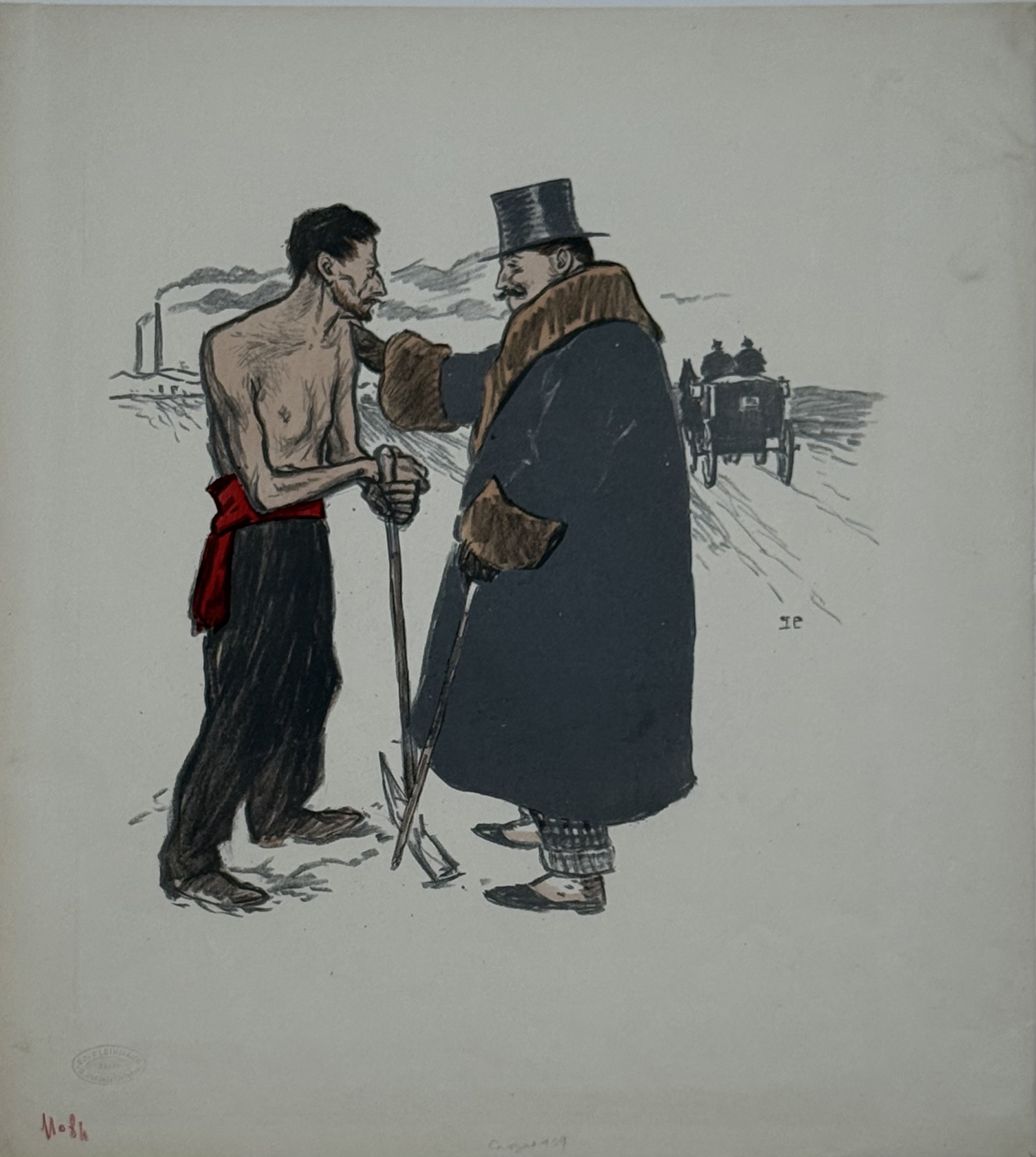 T. A. Steinlen : En Carême (Chambard Socialiste), 1894