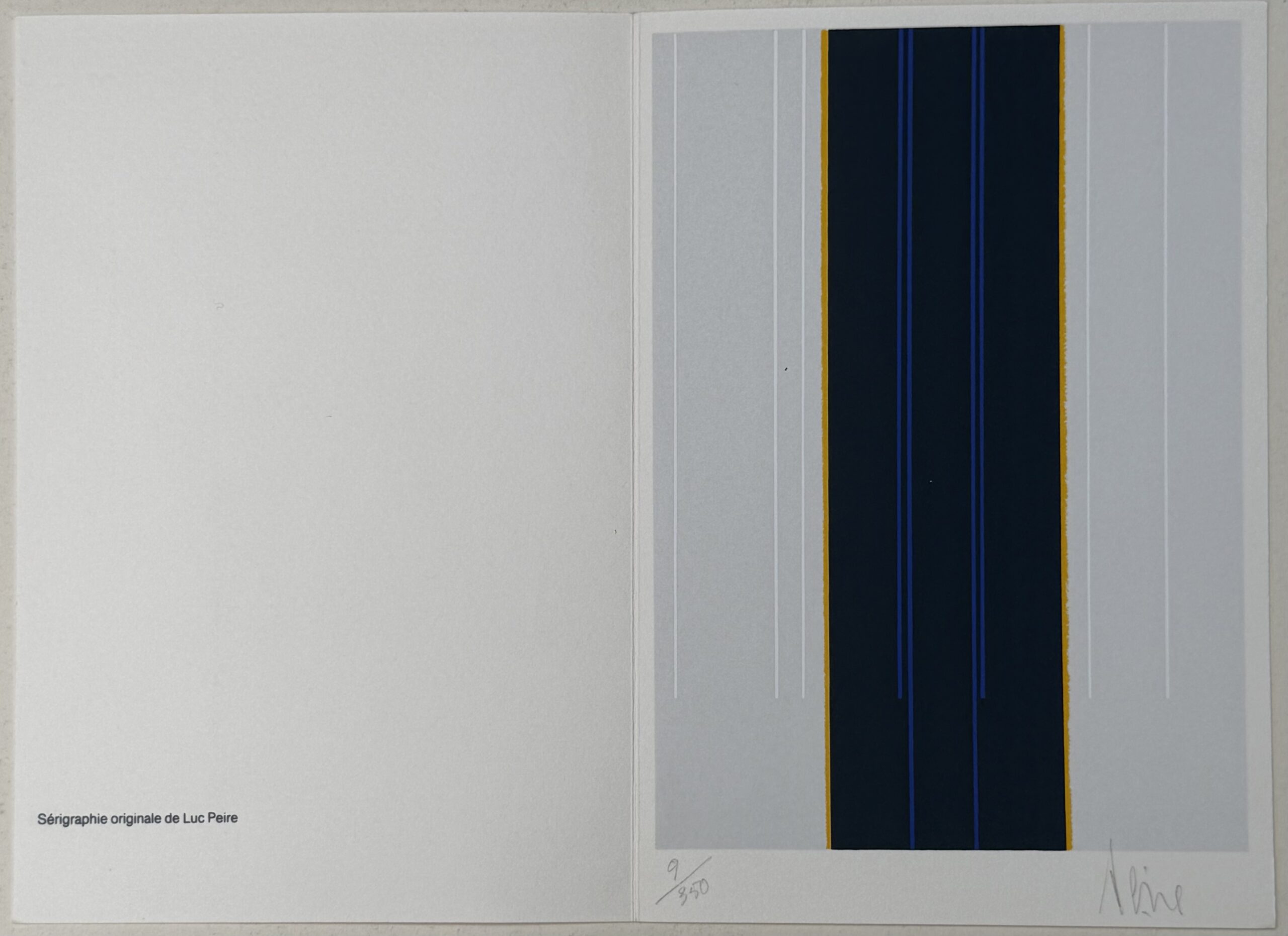 Luc Peire : Carte de vœux de l'Atelier Del Arco, 1984 - Signée à la main – Image 2