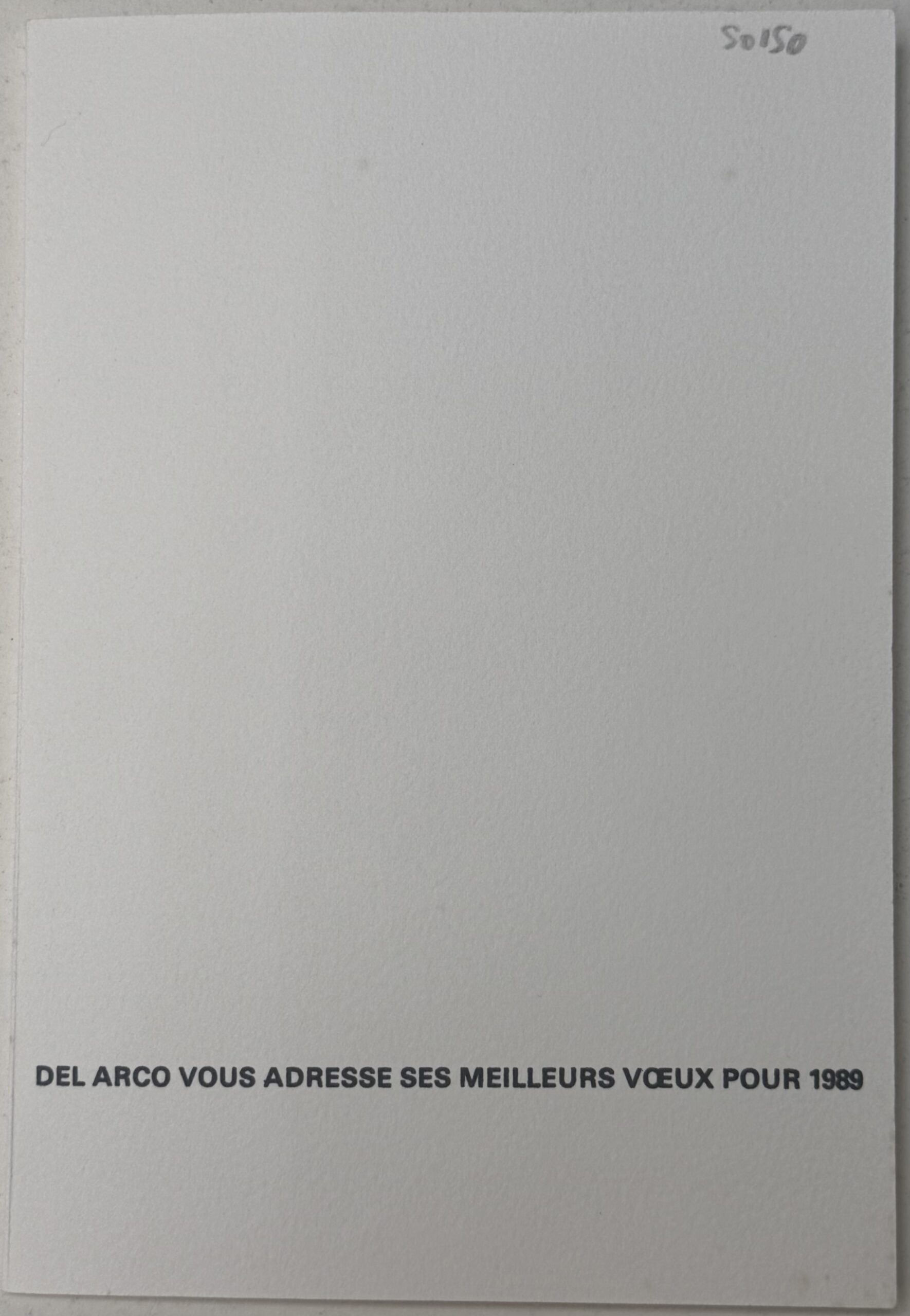 Jean Leppien : Carte de vœux de l'Atelier Del Arco, 1989 - Signée à la main – Image 3