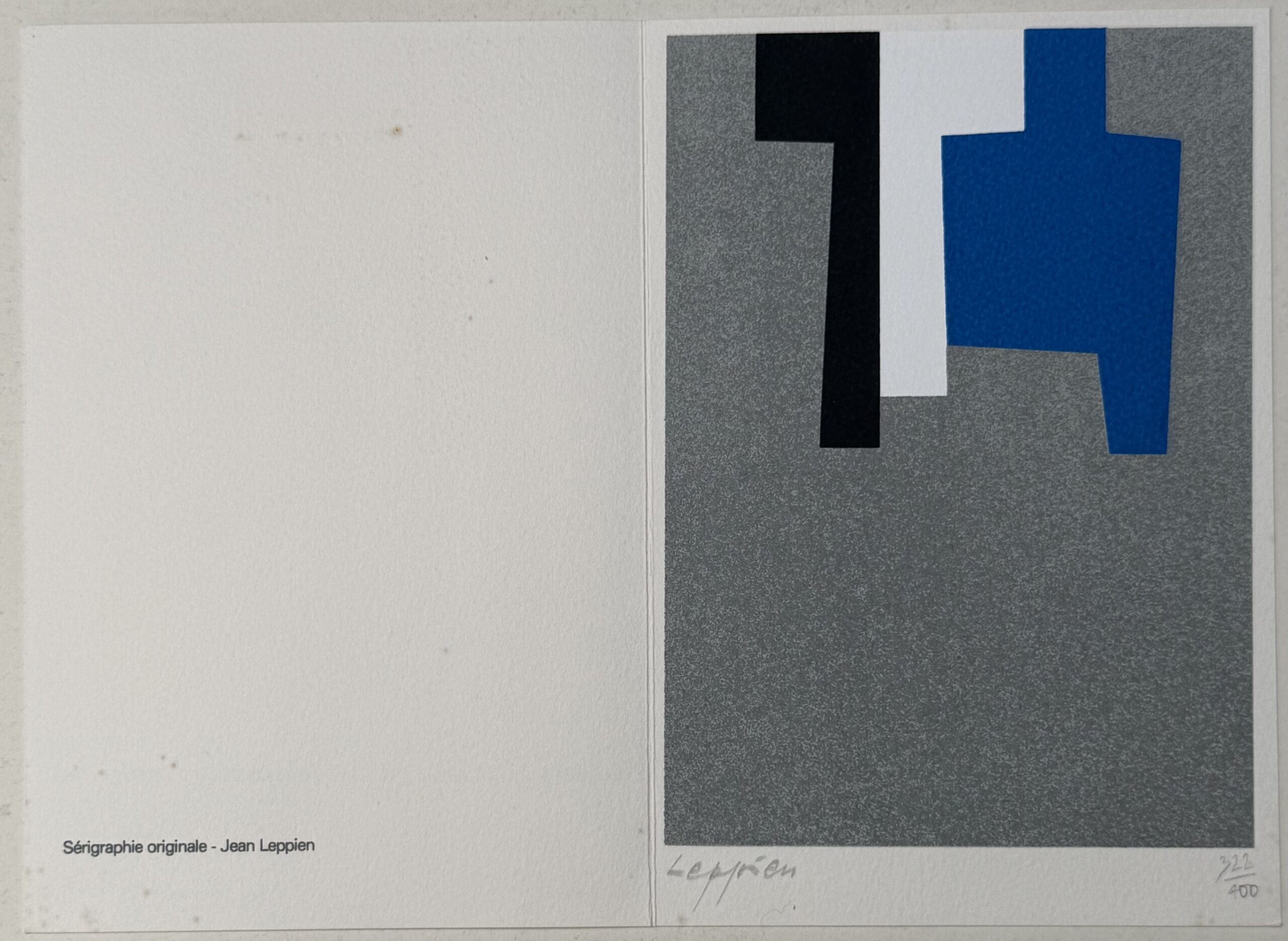 Jean Leppien : Carte de vœux de l'Atelier Del Arco, 1989 - Signée à la main – Image 2