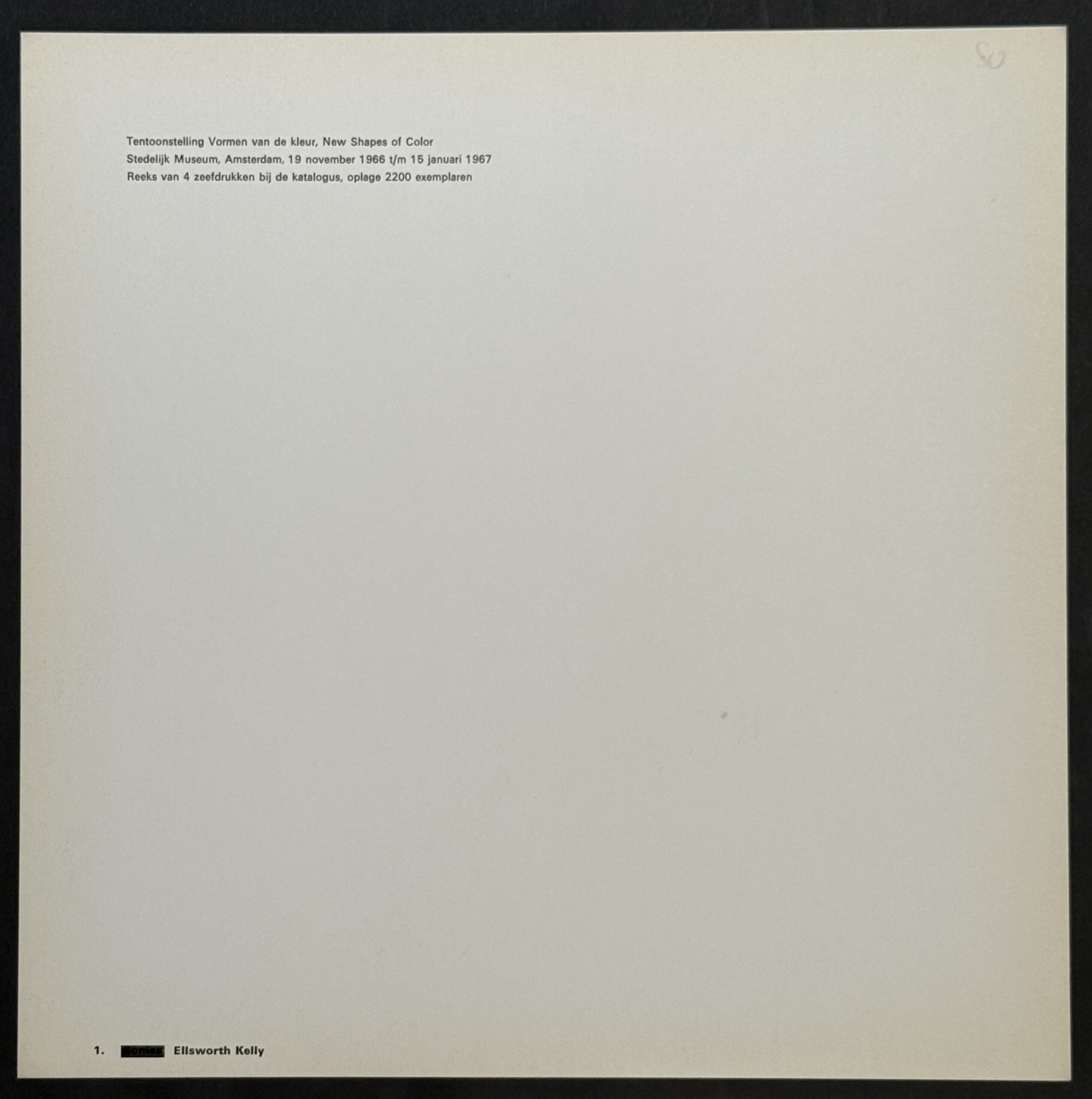 Ellsworth Kelly : Sans titre, de Vormen van de kleur / New Shapes of Color, 1966 – Image 3