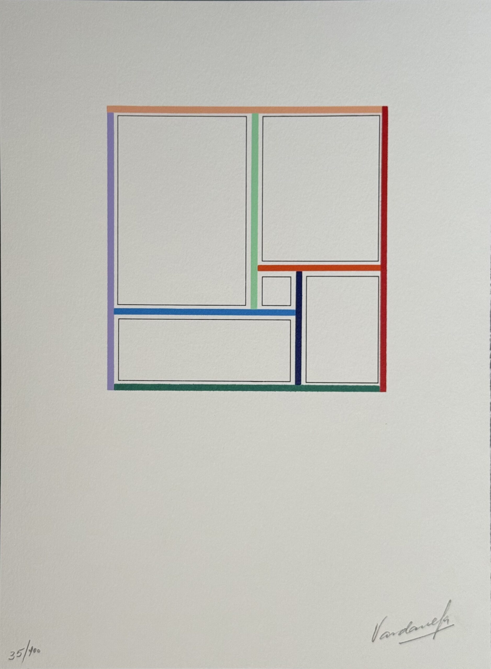 Grégorio Vardanega : Untitled, from the portfolio "Diversités abstraites", 1992 (Hand-Signed)