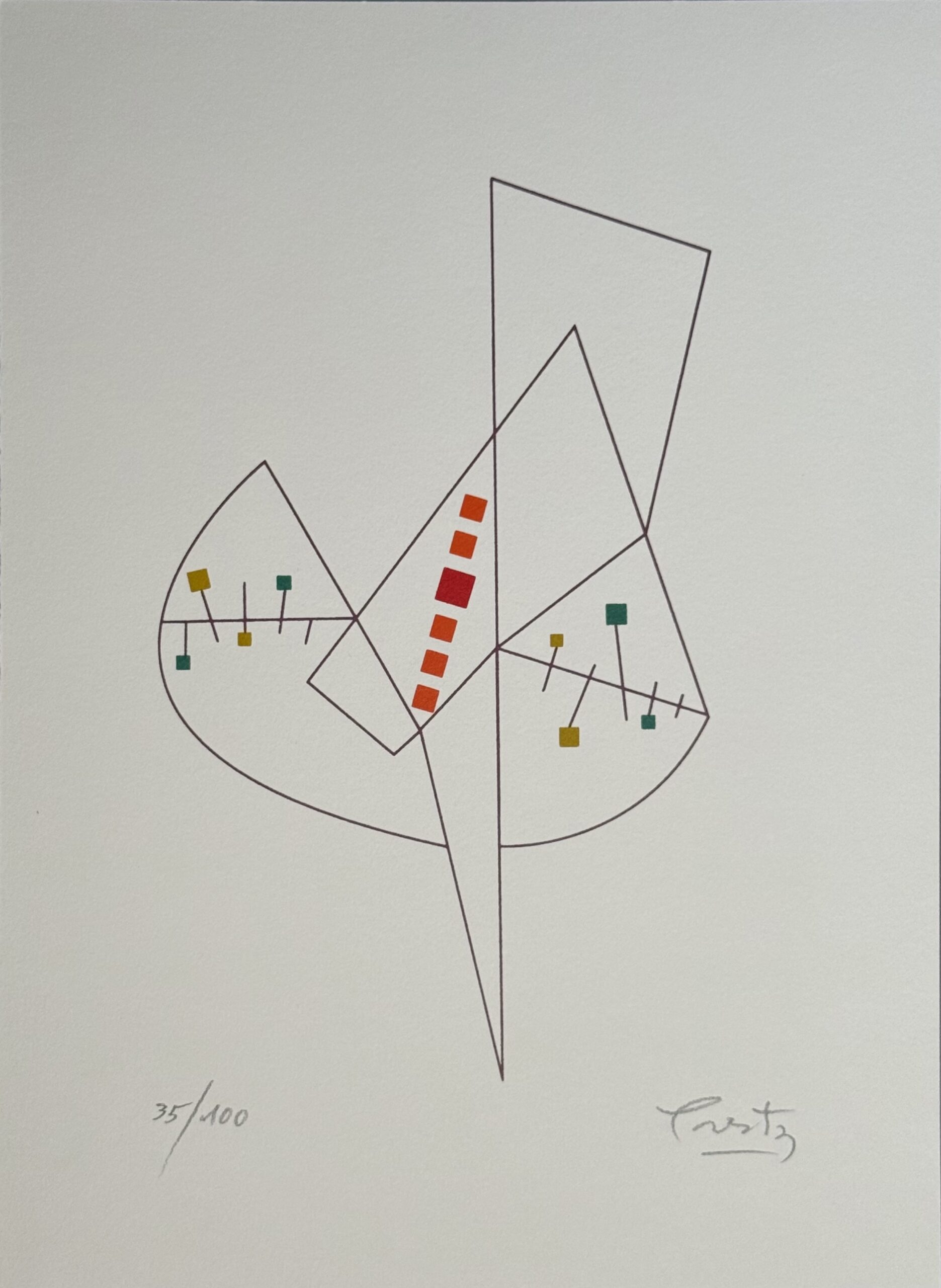 Salvador Presta : Untitled, from the portfolio "Diversités abstraites", 1992 (Hand-Signed)