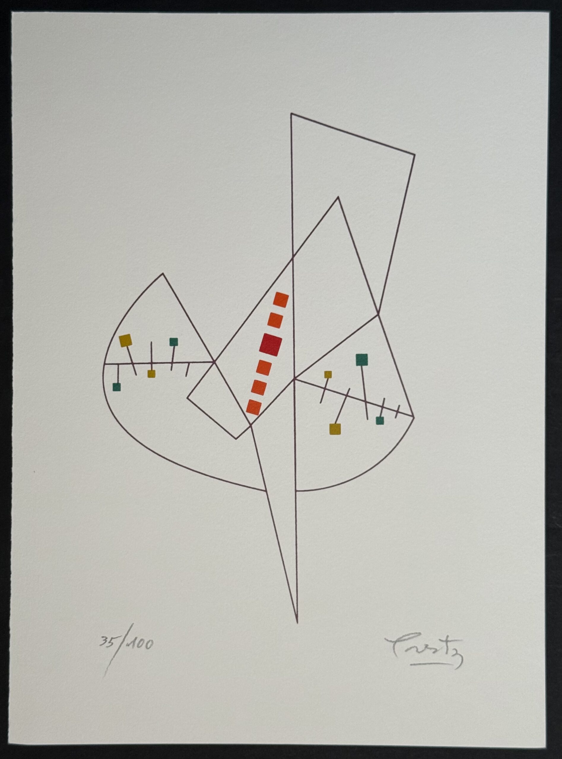 Salvador Presta : Untitled, from the portfolio "Diversités abstraites", 1992 (Hand-Signed) - Image 3