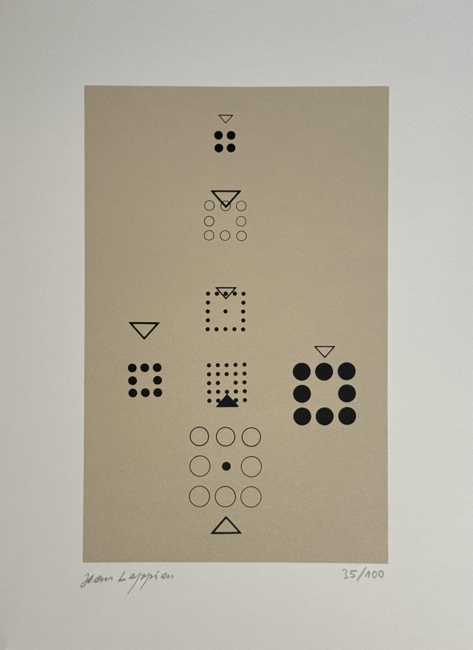 Jean Leppien : Untitled, from the portfolio "Diversités abstraites", 1992 (Hand-Signed)