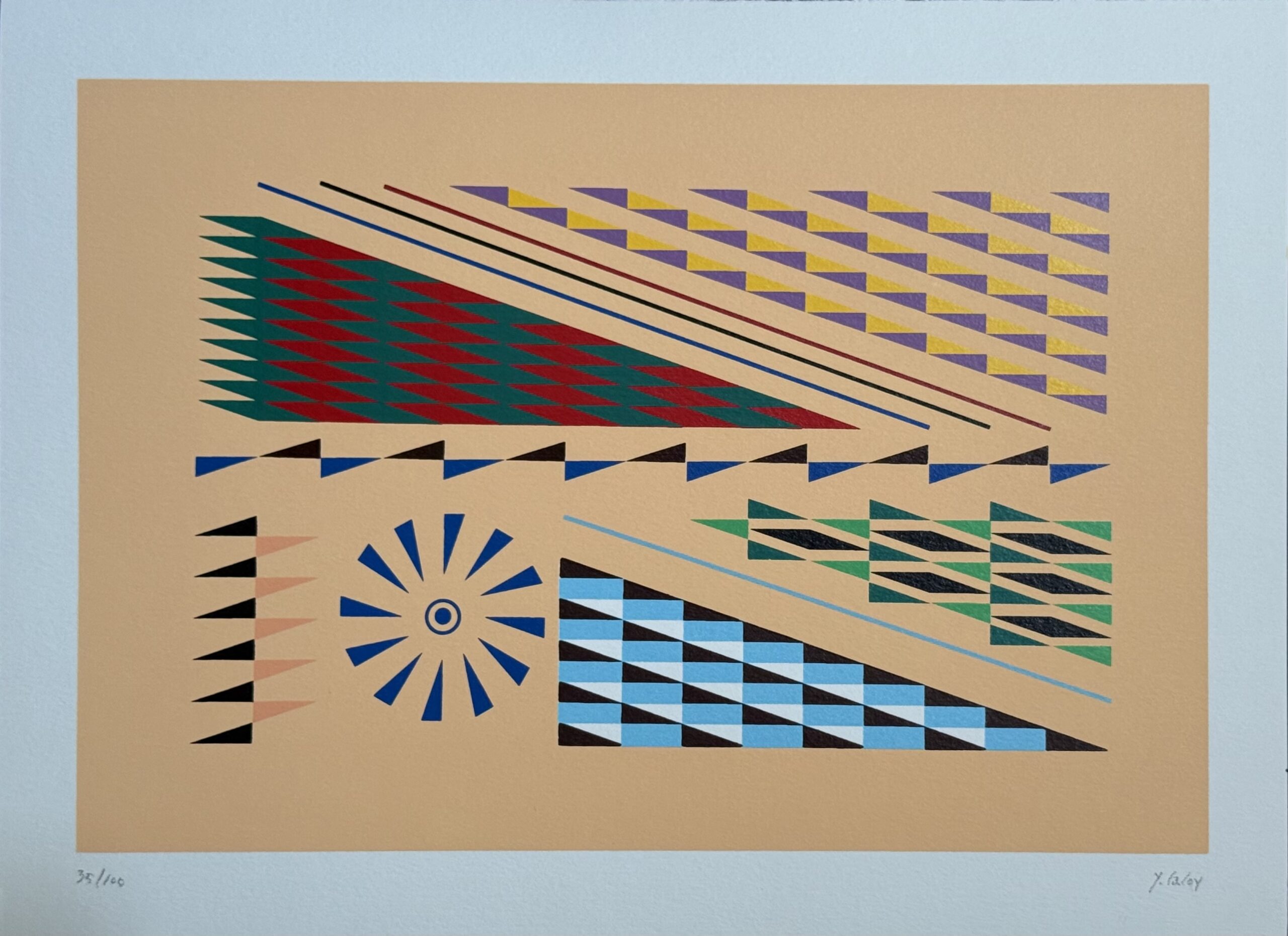 Yves Laloy : Untitled, from the portfolio "Diversités abstraites", 1992 (Hand-Signed)