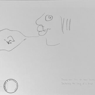 FILLIOU Robert : Imitating the song of a bird, 1979 (Hand Signed)