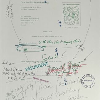 SPOERRI Daniel : I do not want to participate, 1979 (signé)