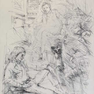 MORETTI Lucien-Philippe, Le réveil difficile, c. 1980 (signed)
