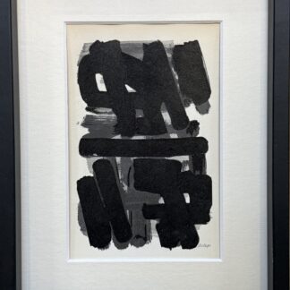 Pierre Soulages (After) - Gouaches et gravures, 1957 - Framed