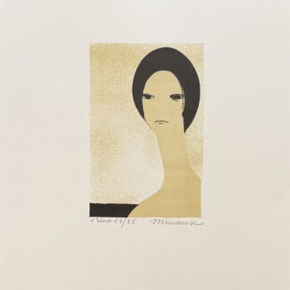 André MINAUX : Tête de jeune femme, c. 1975 (signed)