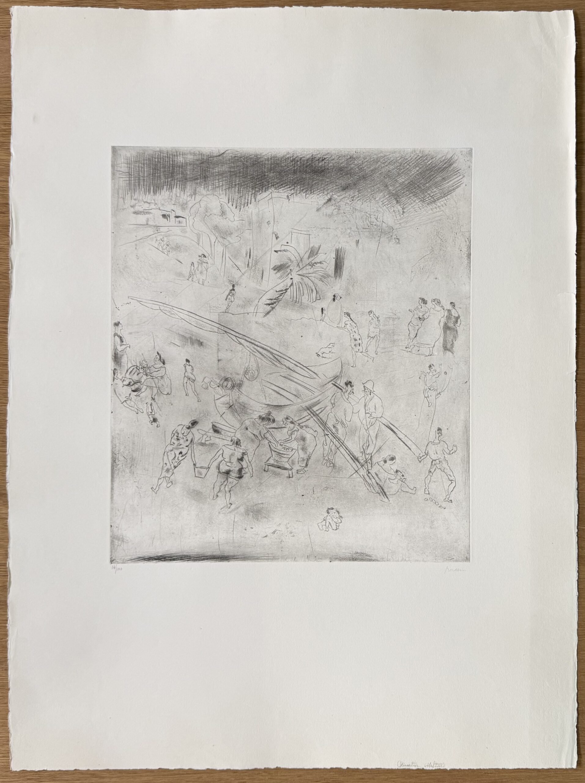 Jules PASCIN : Port maltais I, 1928 (stamp signed) - Image 4