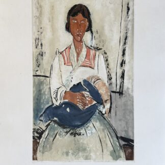 Jacques VILLON : L'Italienne, after Modigliani, 1926-1927