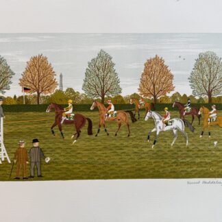 Vincent HADDELSEY : Avant le départ, Longchamp, 1975 (signed)