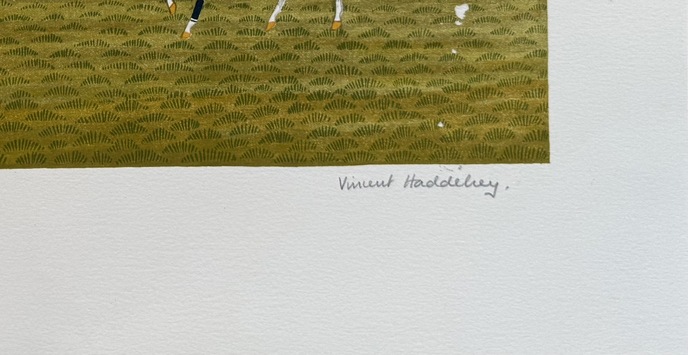 Vincent HADDELSEY : Avant le départ, Longchamp, 1975 (signé) – Image 3