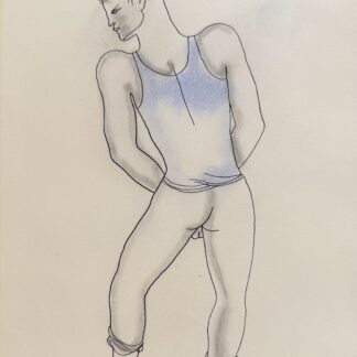 Jean COCTEAU : White Book (figure in a singlet), 1930 (Lithograph with hand-applied colour)
