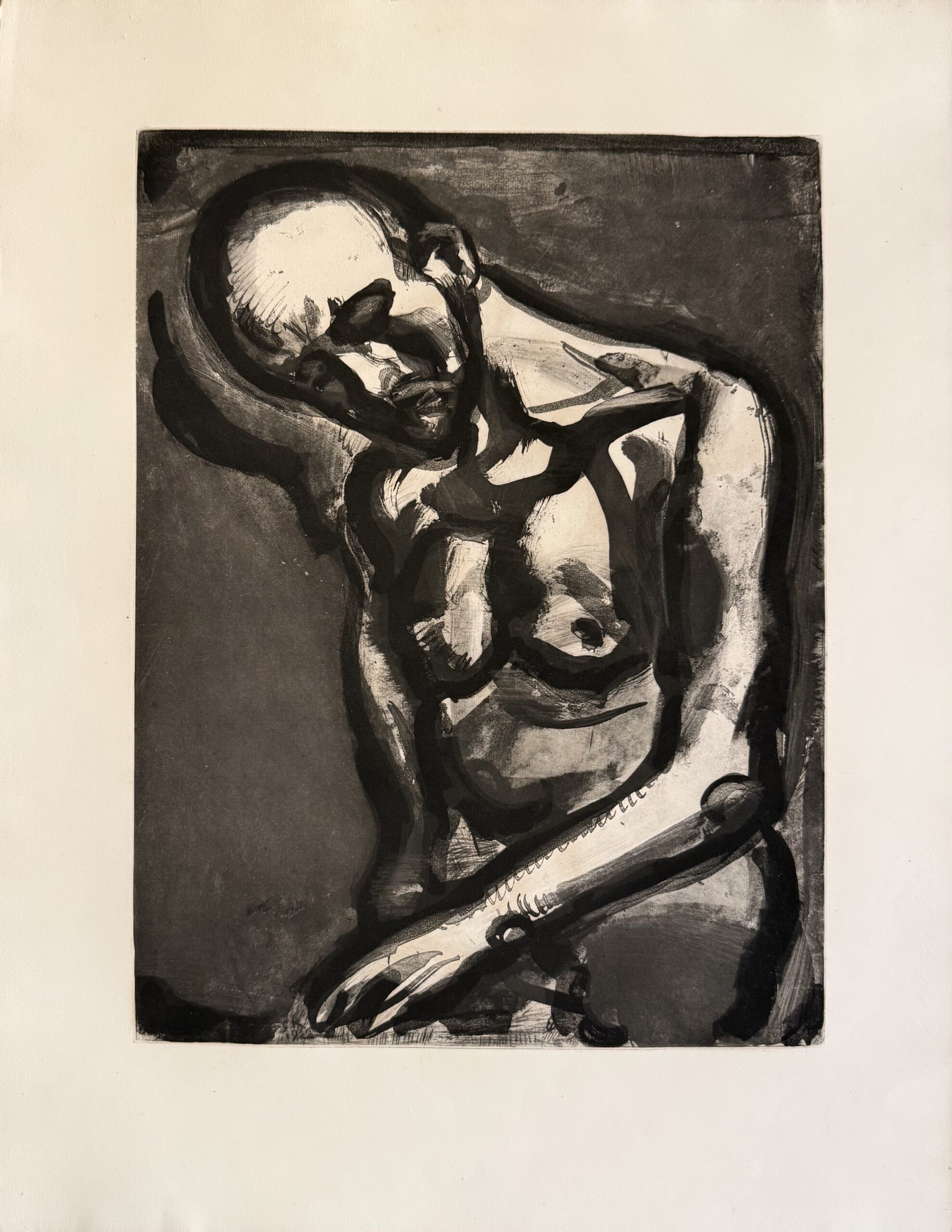 Georges ROUAULT : Le dur métier de vivre…, 1922 (plate signed)