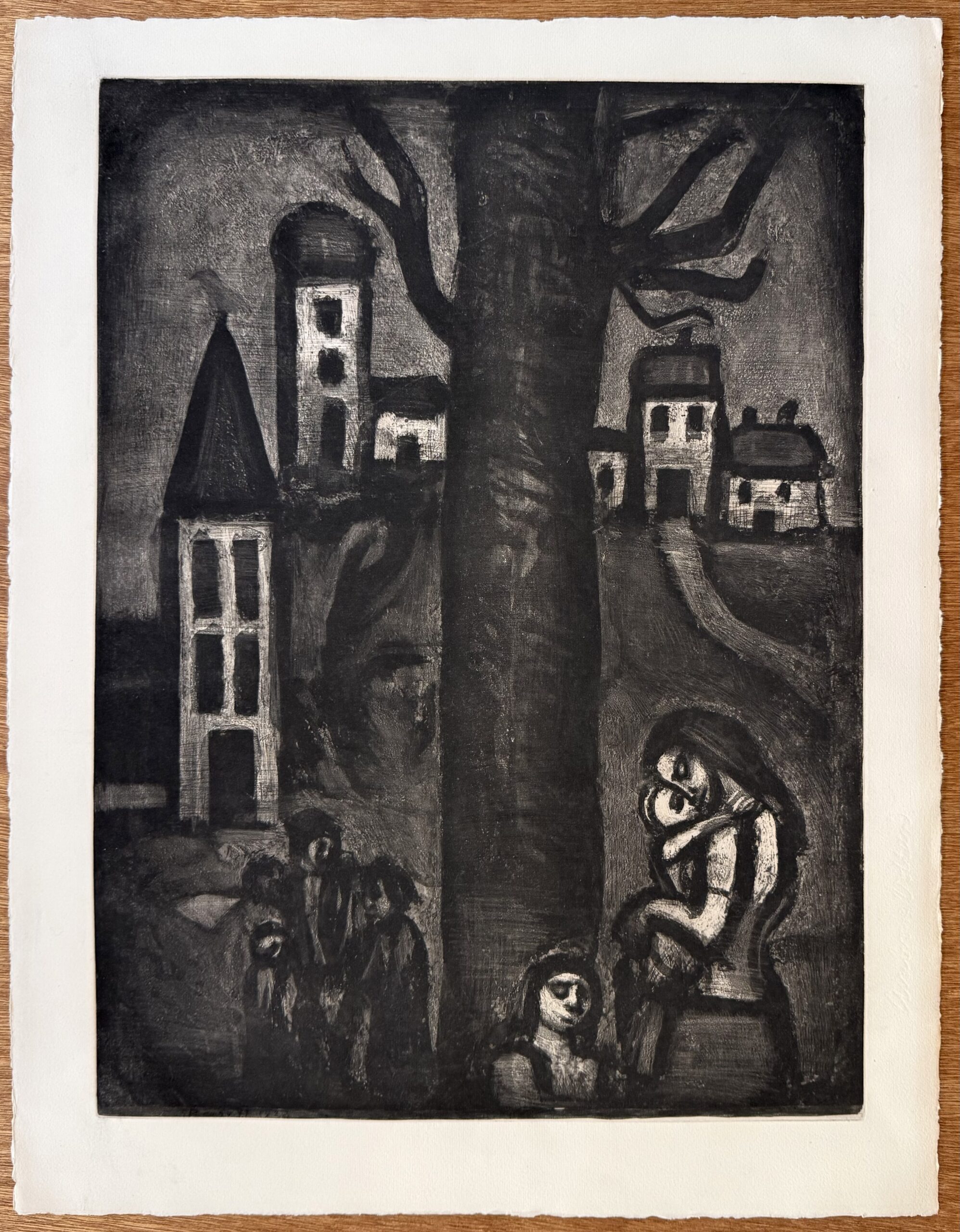 Georges ROUAULT : Au vieux faubourg des Longues Peines, 1923 (plate signed) - Image 2