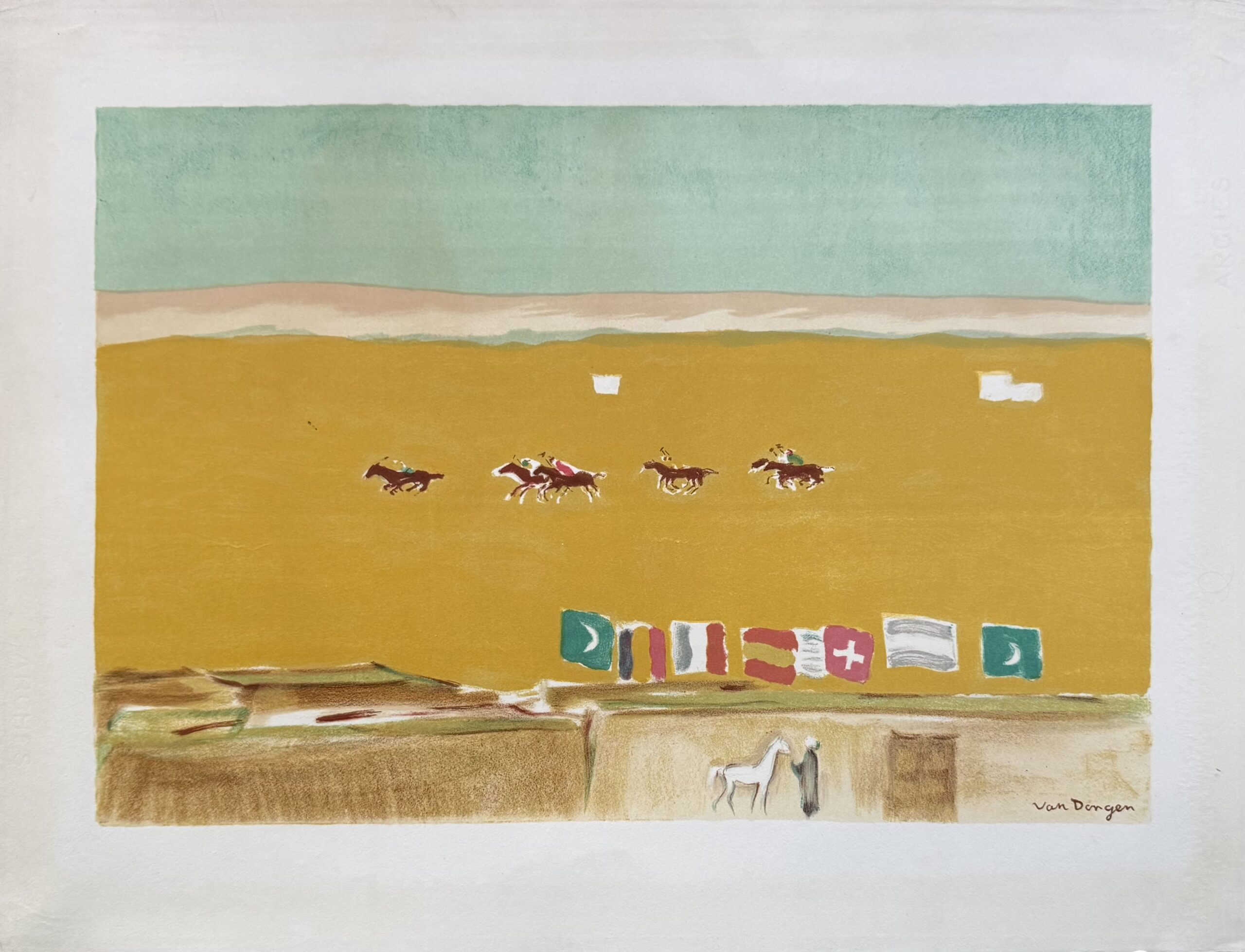 Kees VAN DONGEN : Le Polo à Alexandrie, c. 1948