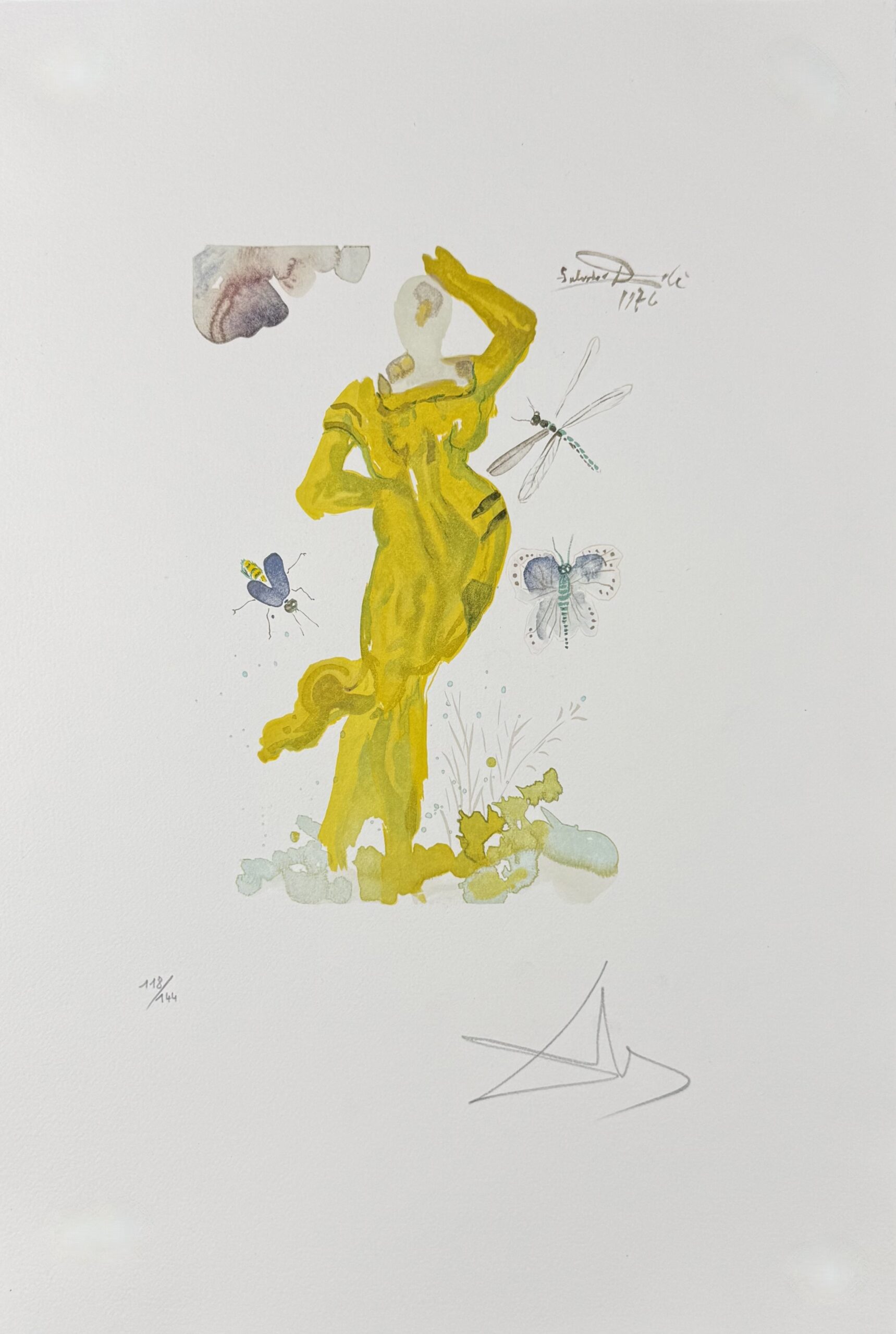 Salvador Dali - Divine Erato, c. 1979 (Hand signed)