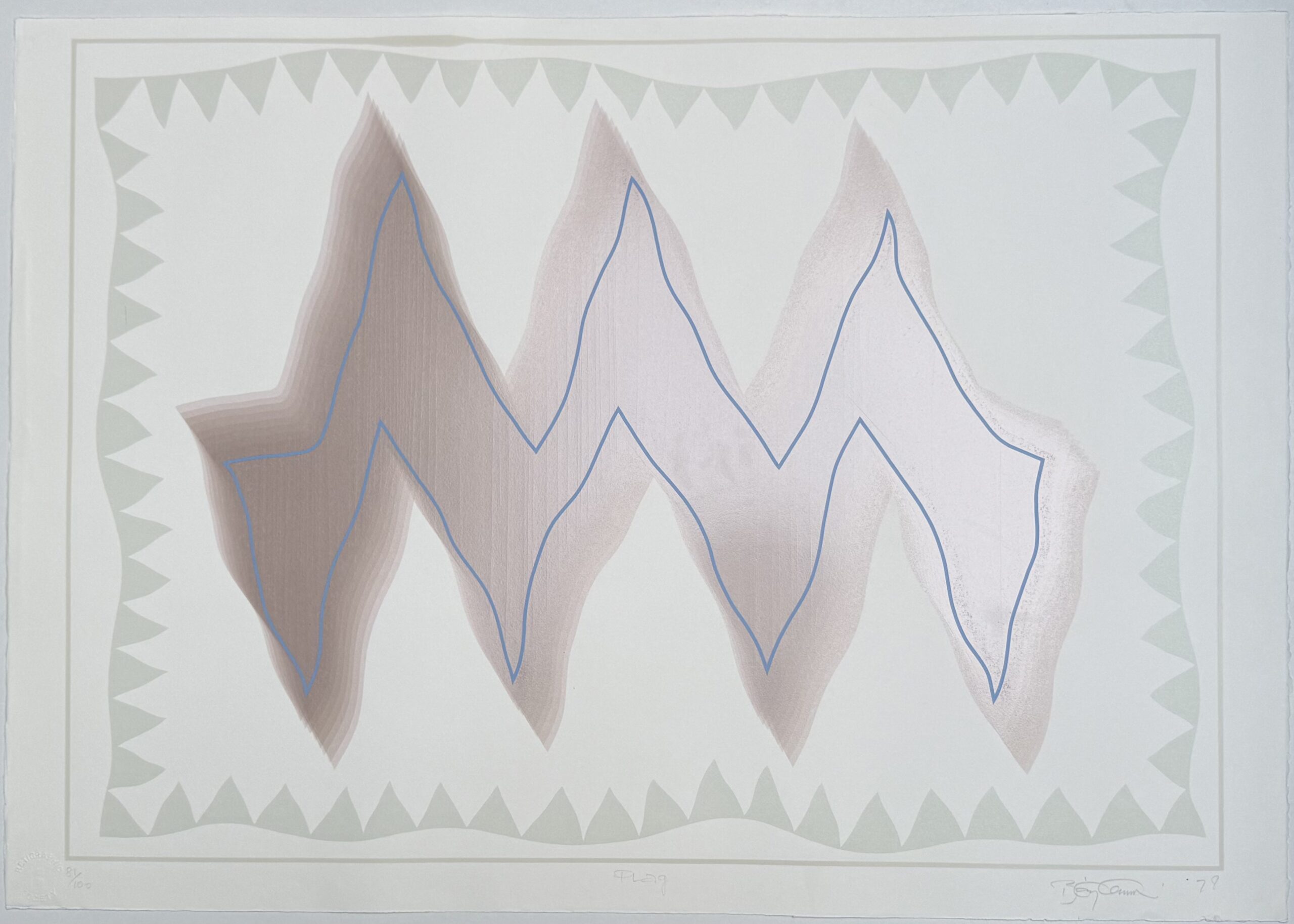 Anthony BENJAMIN : Flag, 1978 (signed) - Image 2