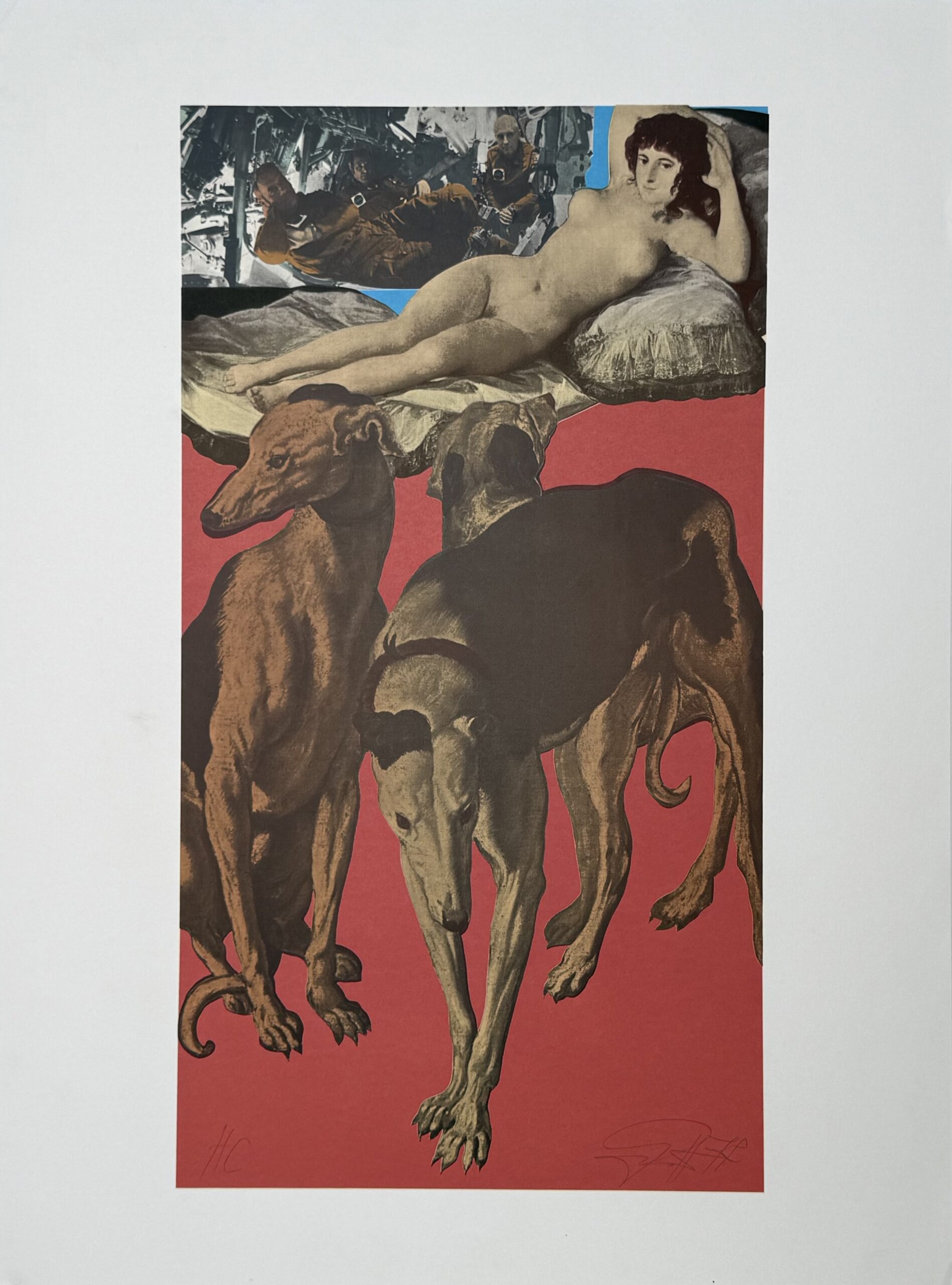 ERRÓ : La Maja aux lévriers, 1977 (signed)