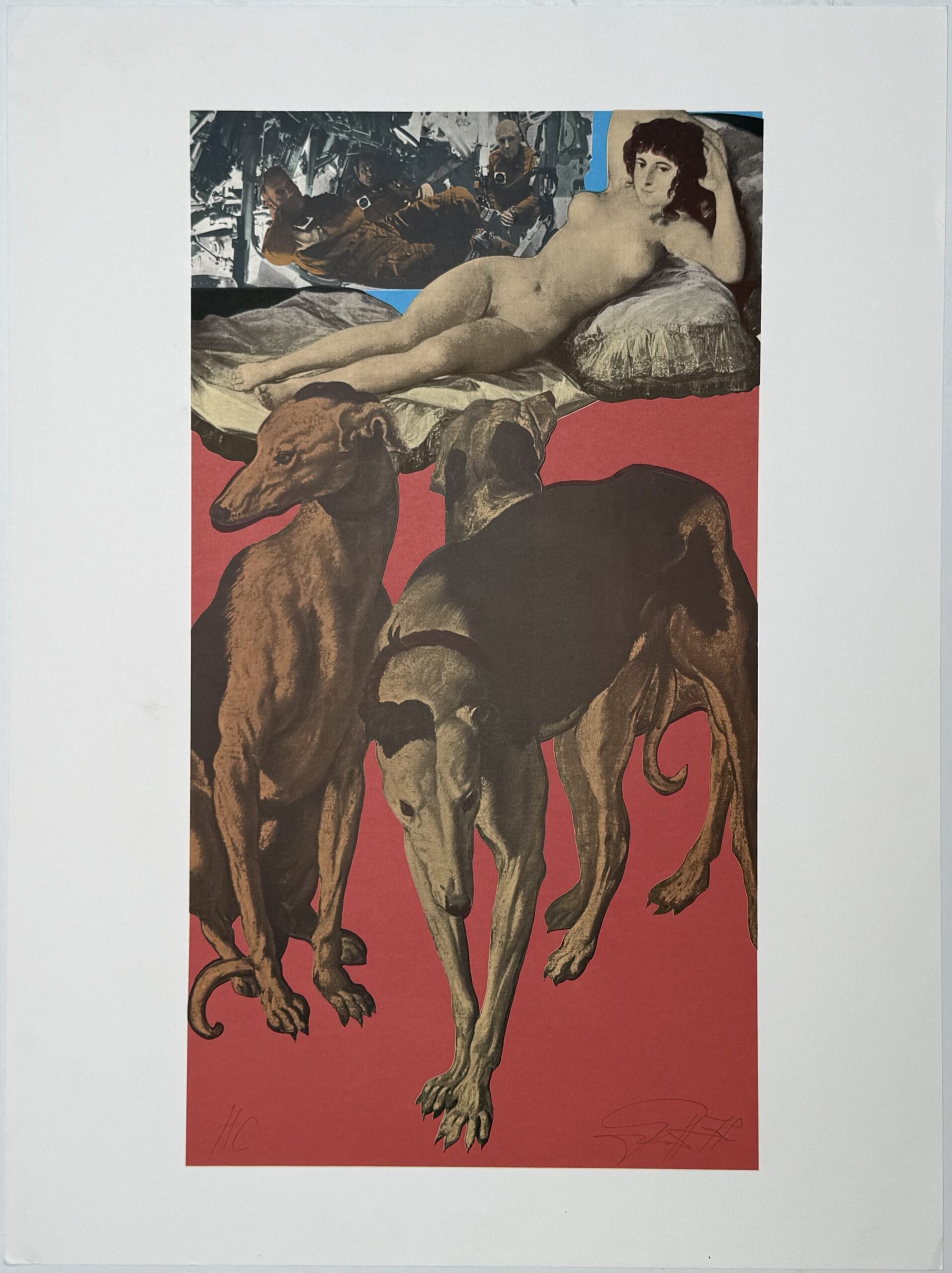 ERRÓ : La Maja aux lévriers, 1977 (signed) - Image 2