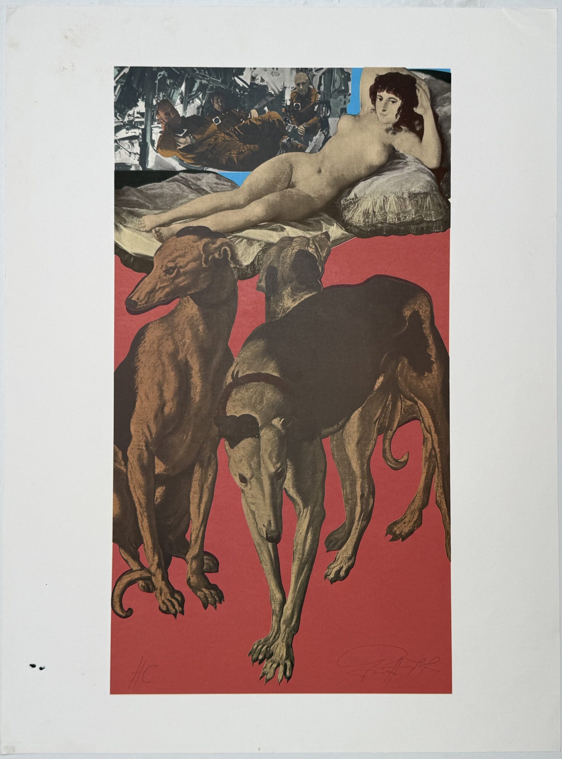 ERRÓ : La Maja aux lévriers, 1977 (signed) - Image 2