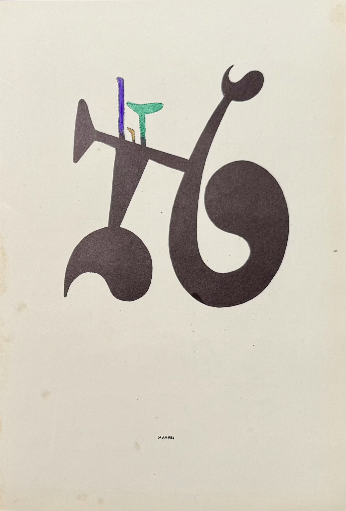BRUNO MUNARI : Abstract composition (Arte concreta, plate 19), 1949