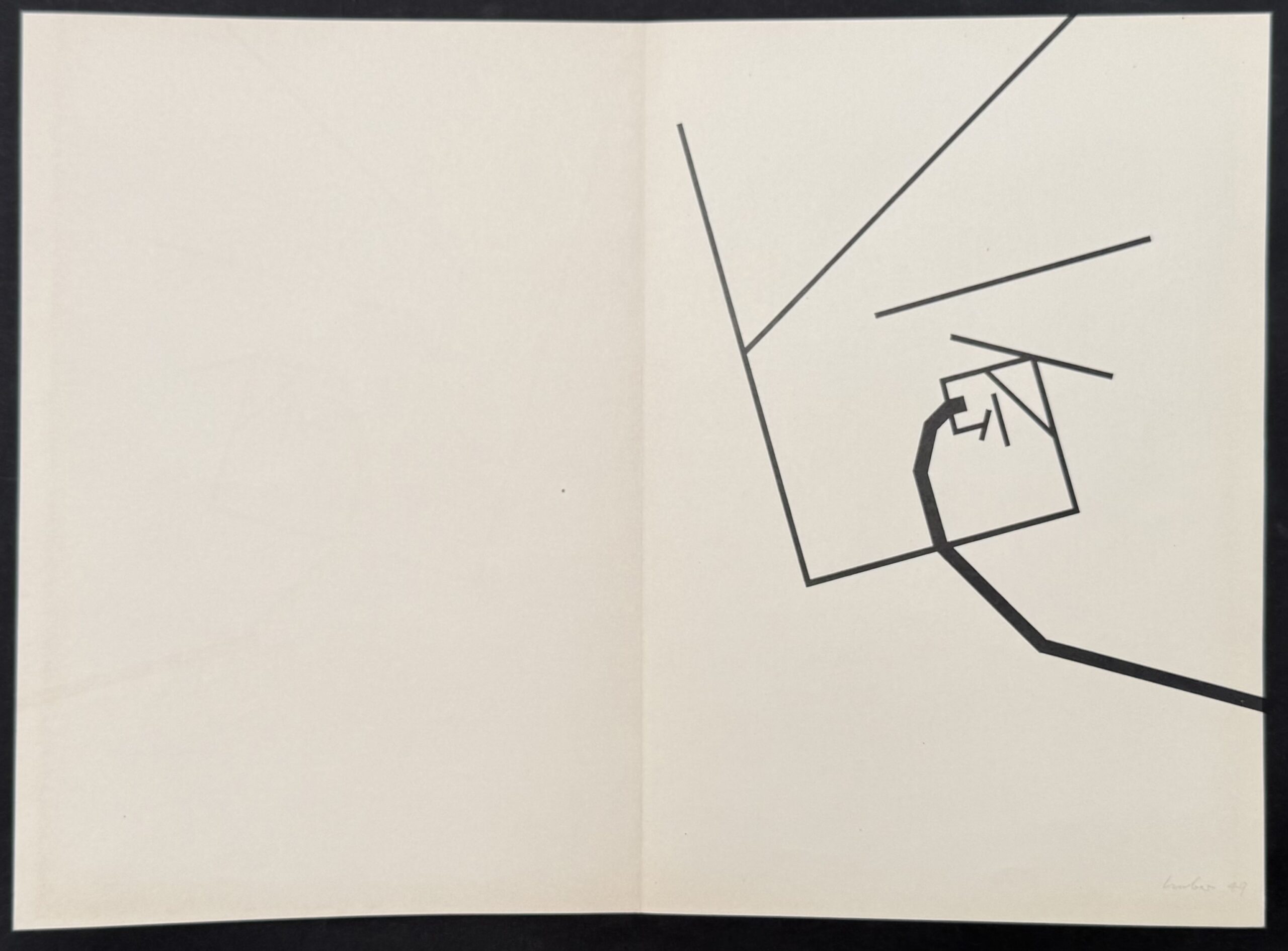 MAX HUBER : Abstract composition (Arte concreta, plate 14), 1949, Signed - Image 2
