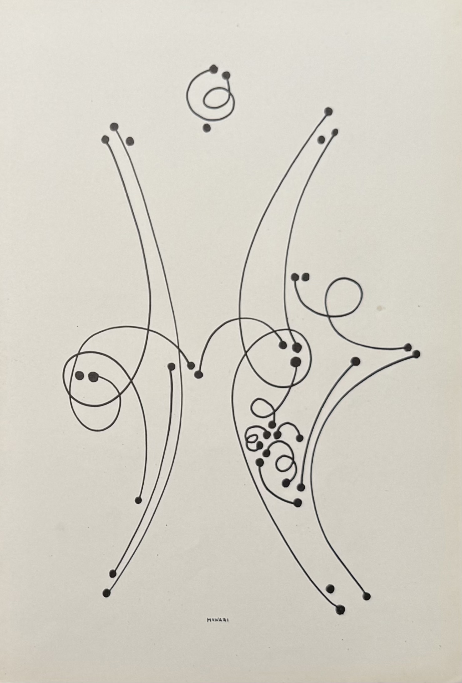 BRUNO MUNARI : Abstract composition (Arte concreta, plate 20), 1949