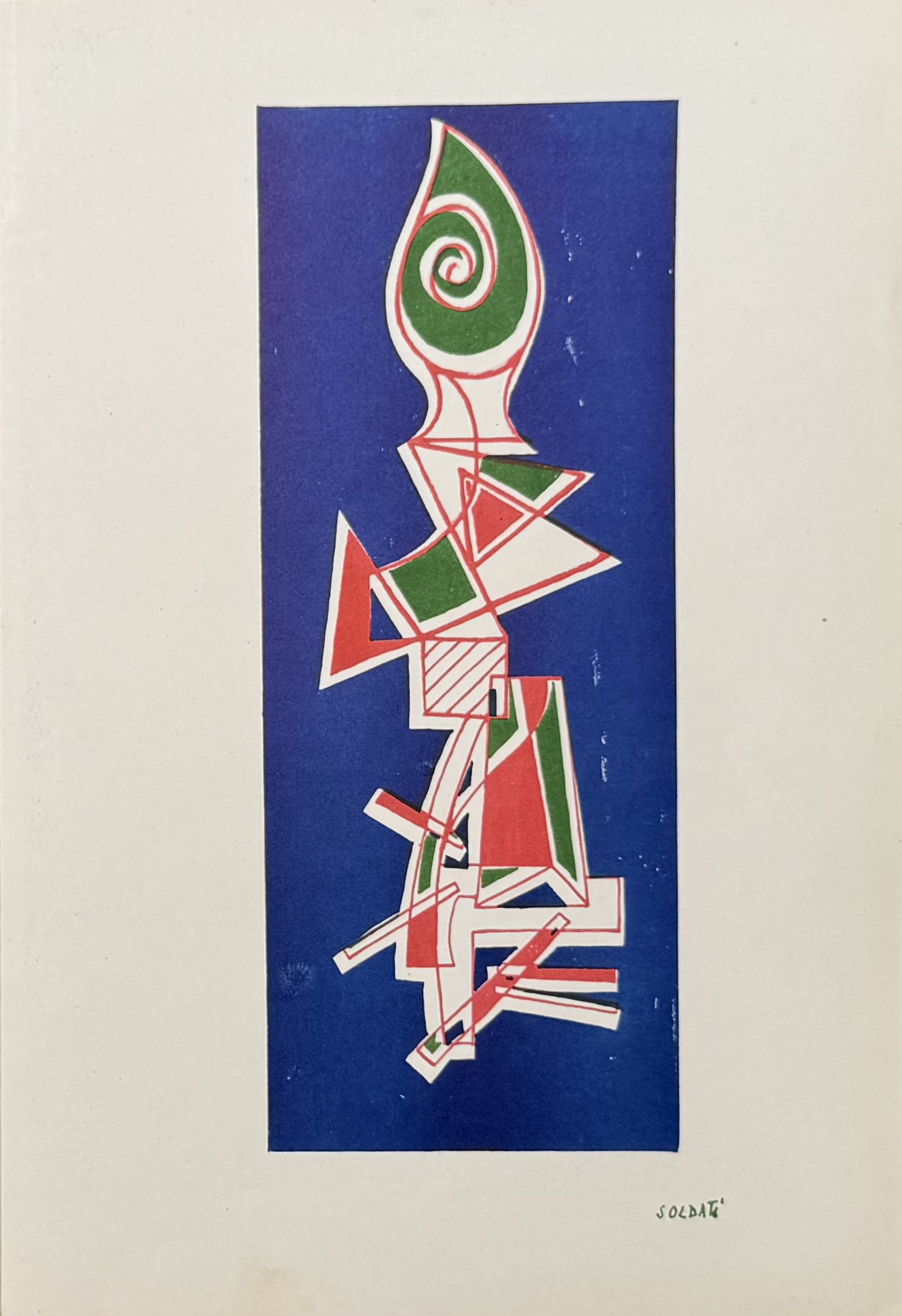 ATANASIO SOLDATI : Abstract composition (Arte concreta, plate 22), 1949