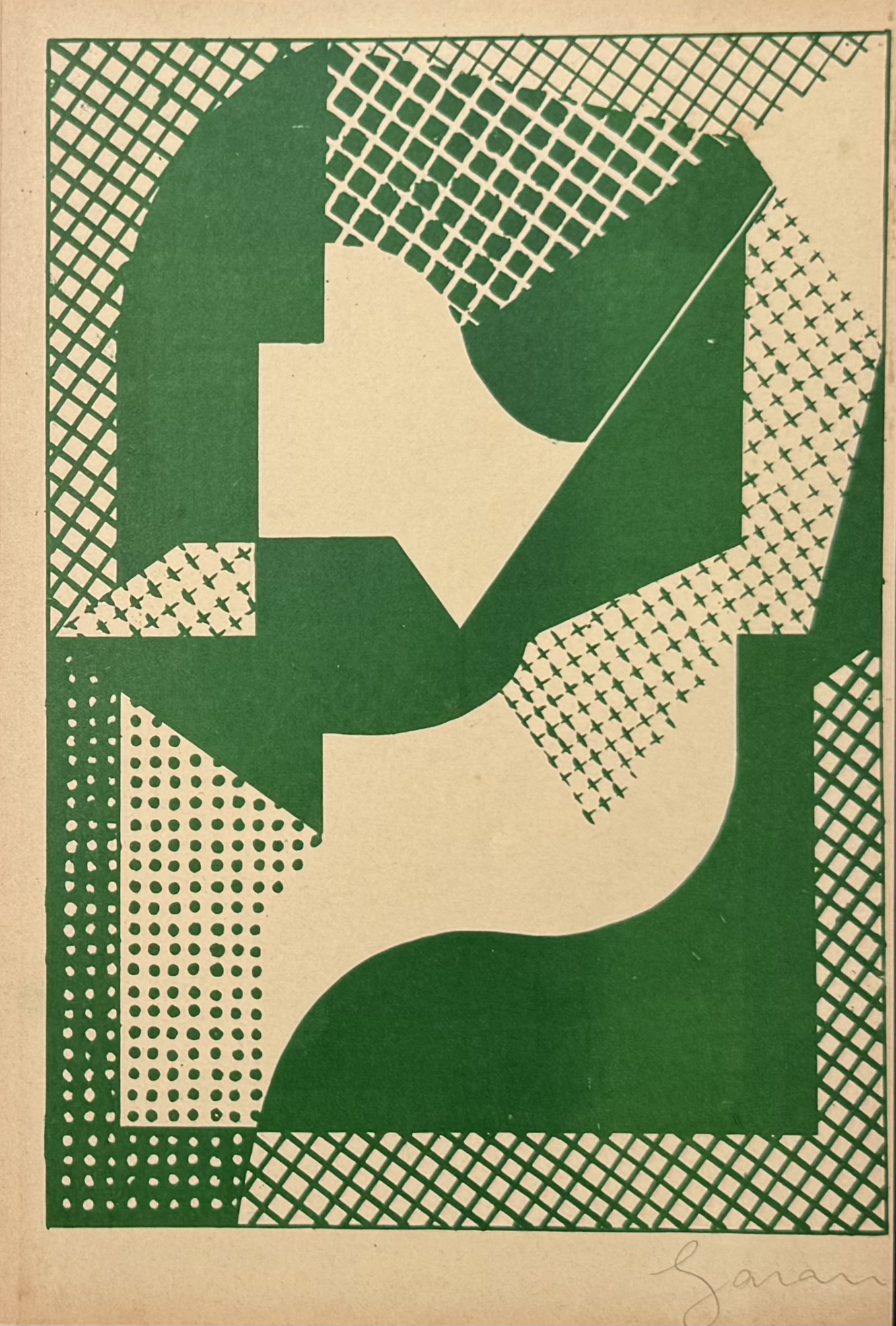AUGUSTO GARAU : Abstract composition (Arte concreta, plate 11), 1949, hand signed