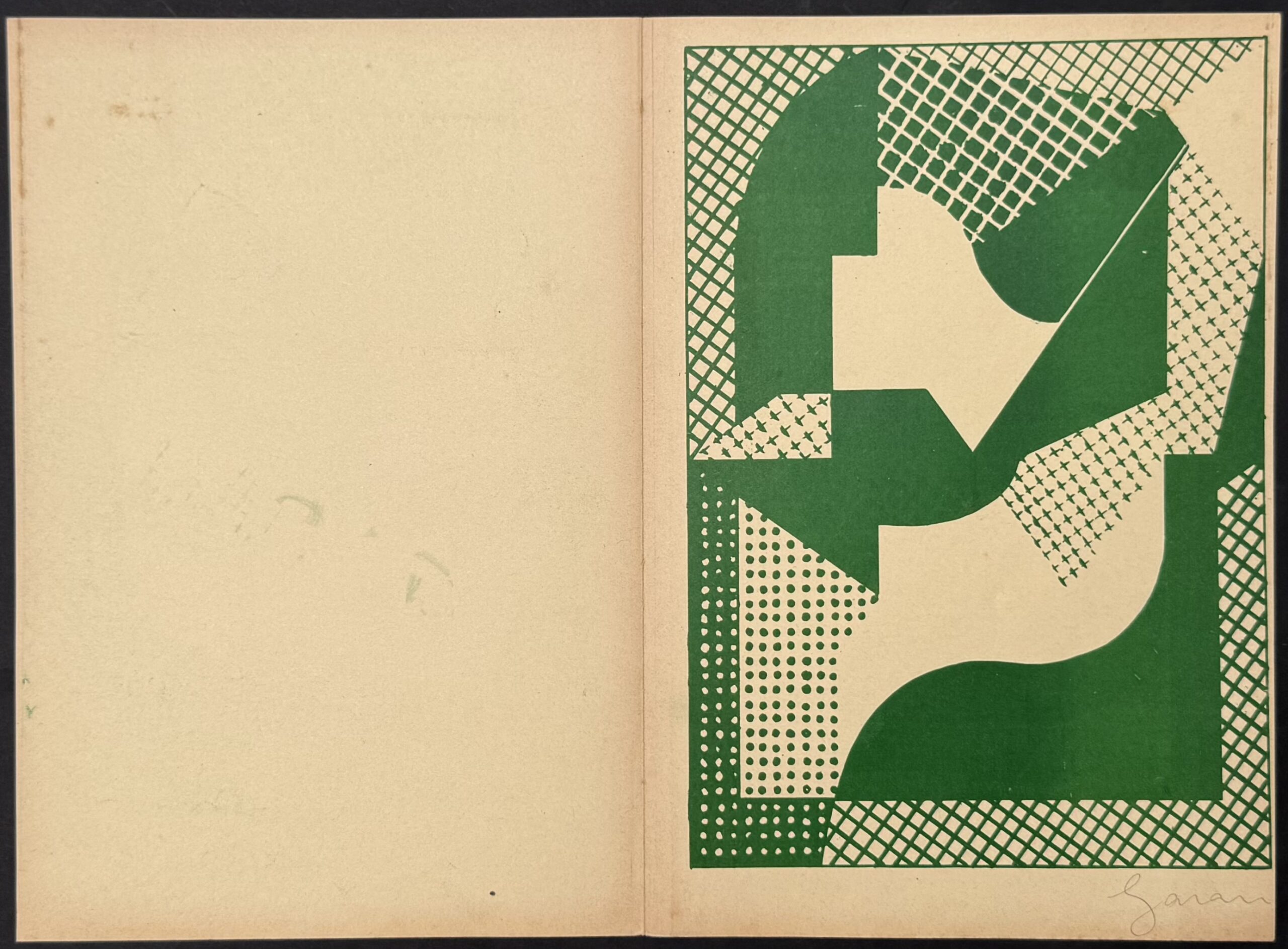 AUGUSTO GARAU : Abstract composition (Arte concreta, plate 11), 1949, hand signed