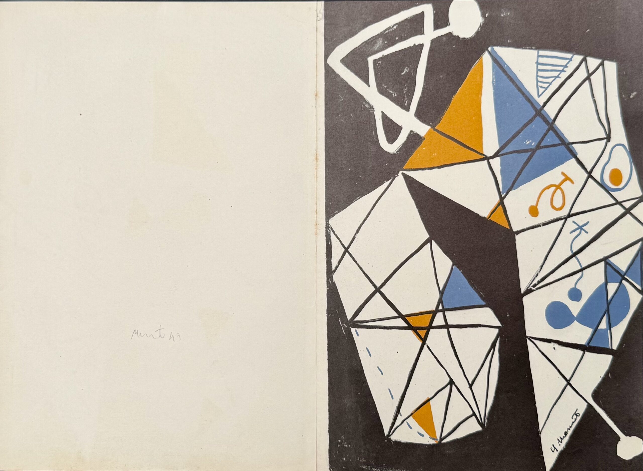 GIANNI MONNET : Abstract composition (Arte concreta, plate 18), 1949, hand signed