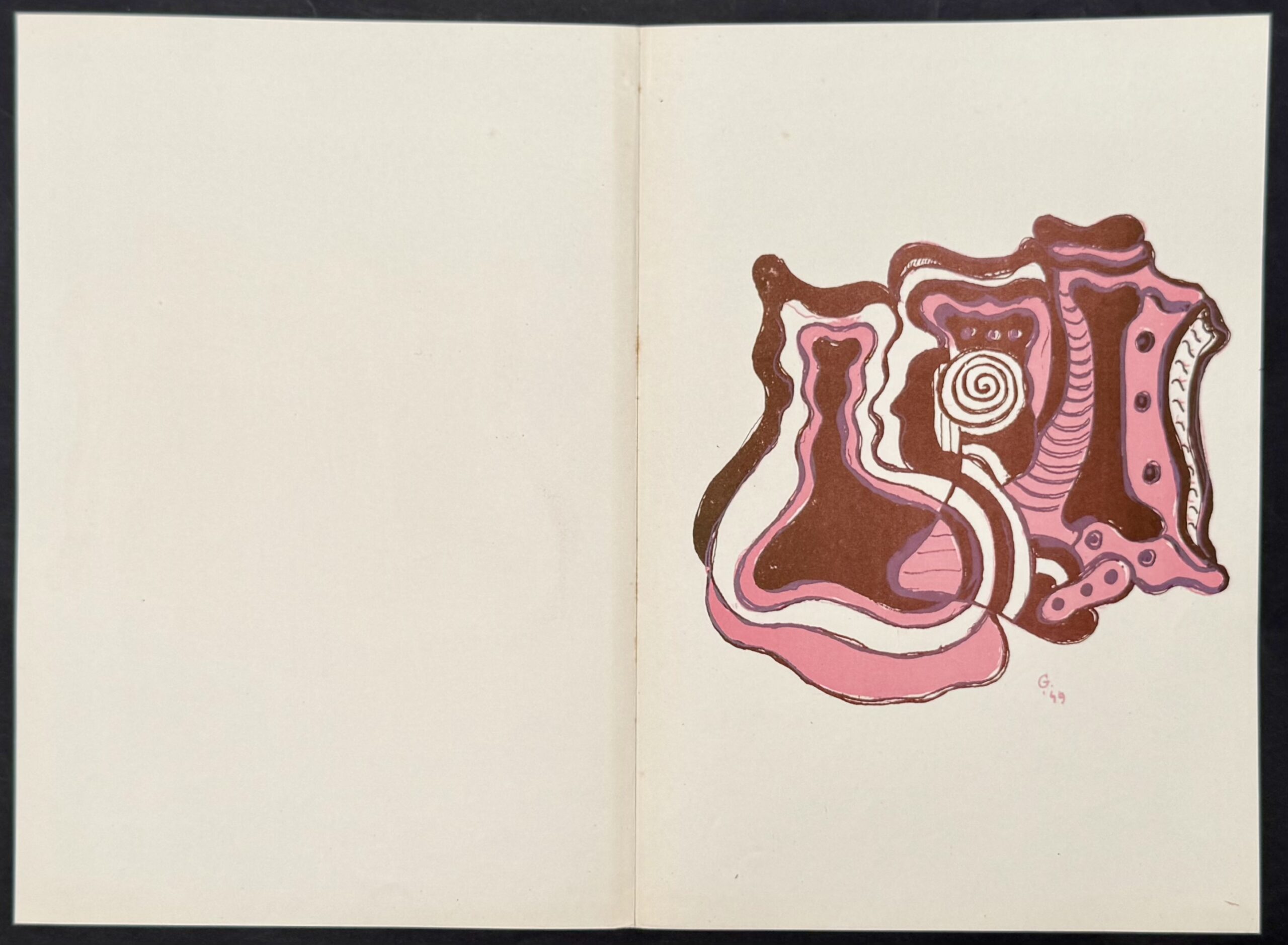 GILLO DORFLES : Abstract composition (Arte concreta, plate 8), 1949, hand signed - Image 3