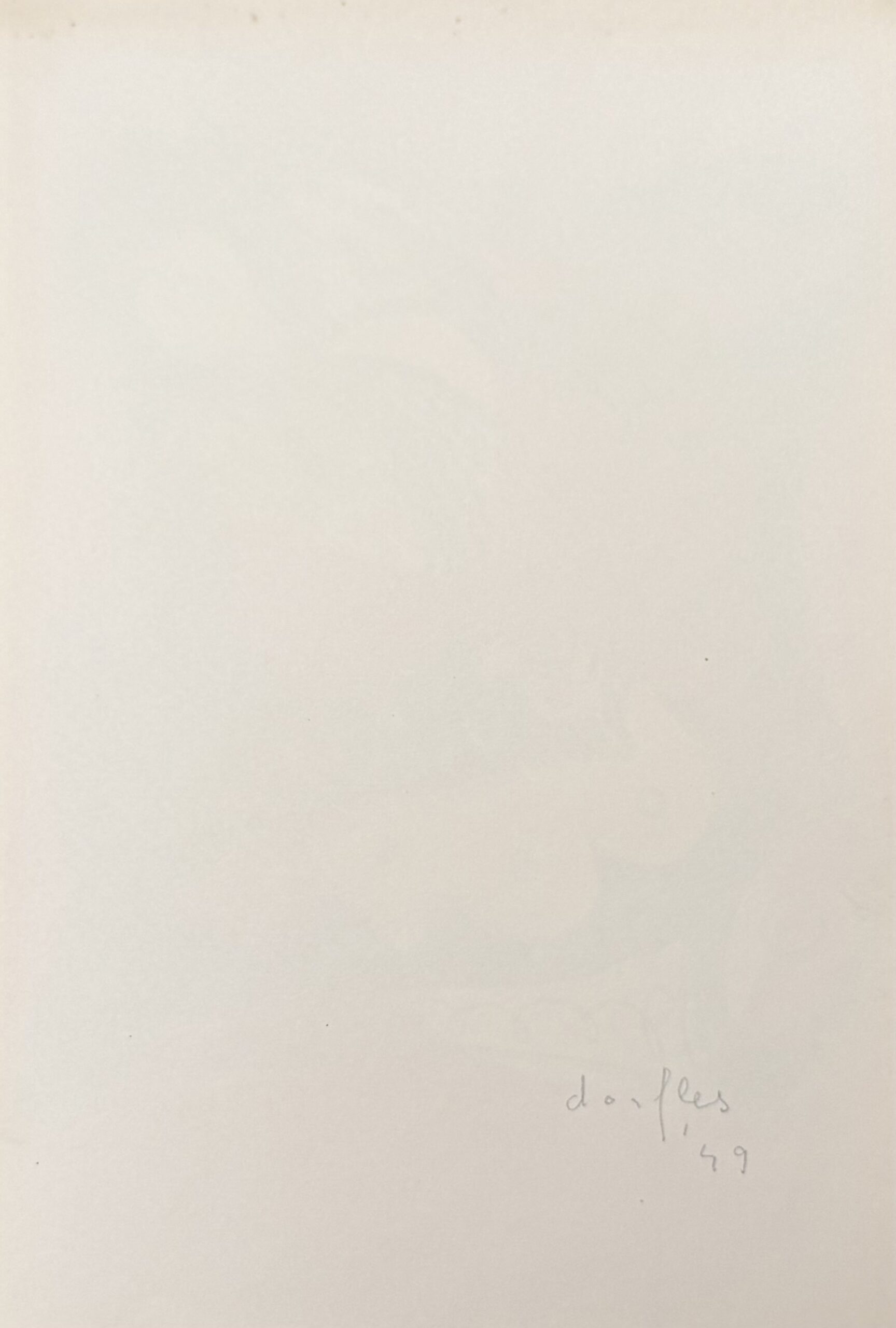 GILLO DORFLES : Abstract composition (Arte concreta, plate 8), 1949, hand signed - Image 2
