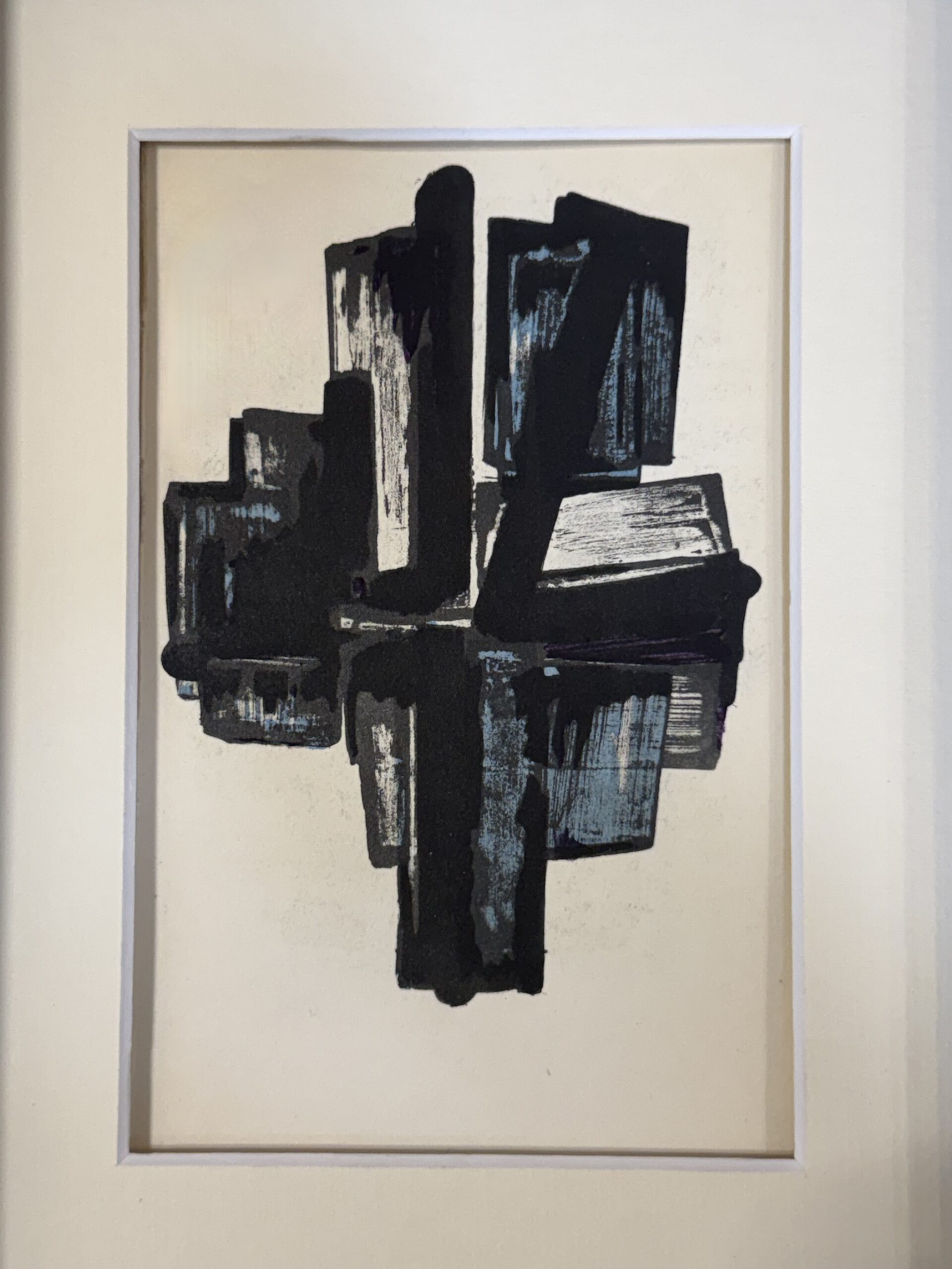 Pierre Soulages (After) - Gouaches et gravures (H), 1957 - Framed - Image 3