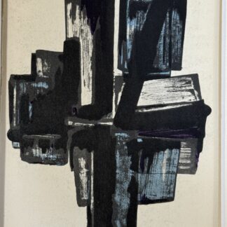 Pierre Soulages (After) - Gouaches et gravures (H), 1957 - Framed