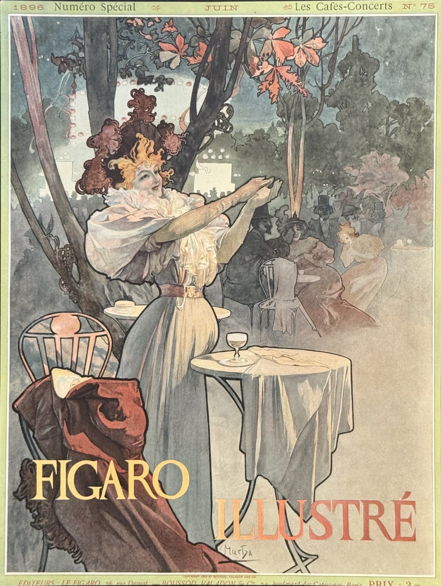 Alphonse Mucha (1860-1939) Le Figaro Illustré, Special Issue "Les Cafés-Concerts", June 1896