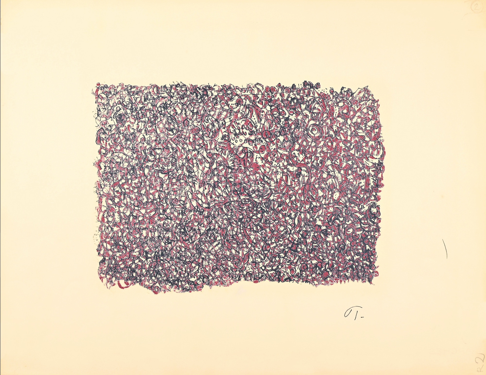 Mark TOBEY : Meanders, 1976 — trial proof (monogrammed)
