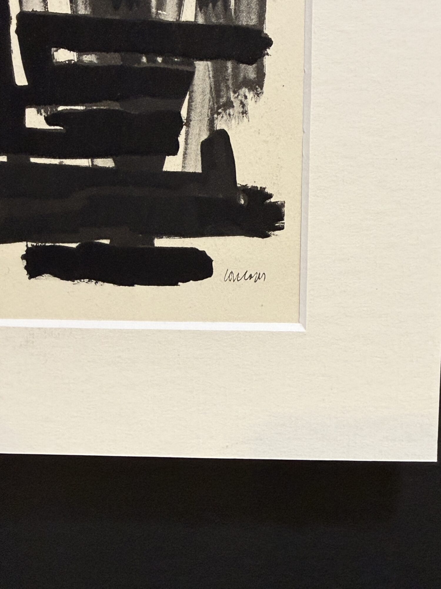 Pierre Soulages (d'après) - Gouaches et gravures (L), 1957 - Encadré (Copie) – Image 3
