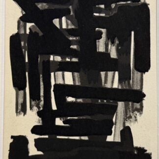 Pierre Soulages (d'après) - Gouaches et gravures (L), 1957 - Encadré (Copie)