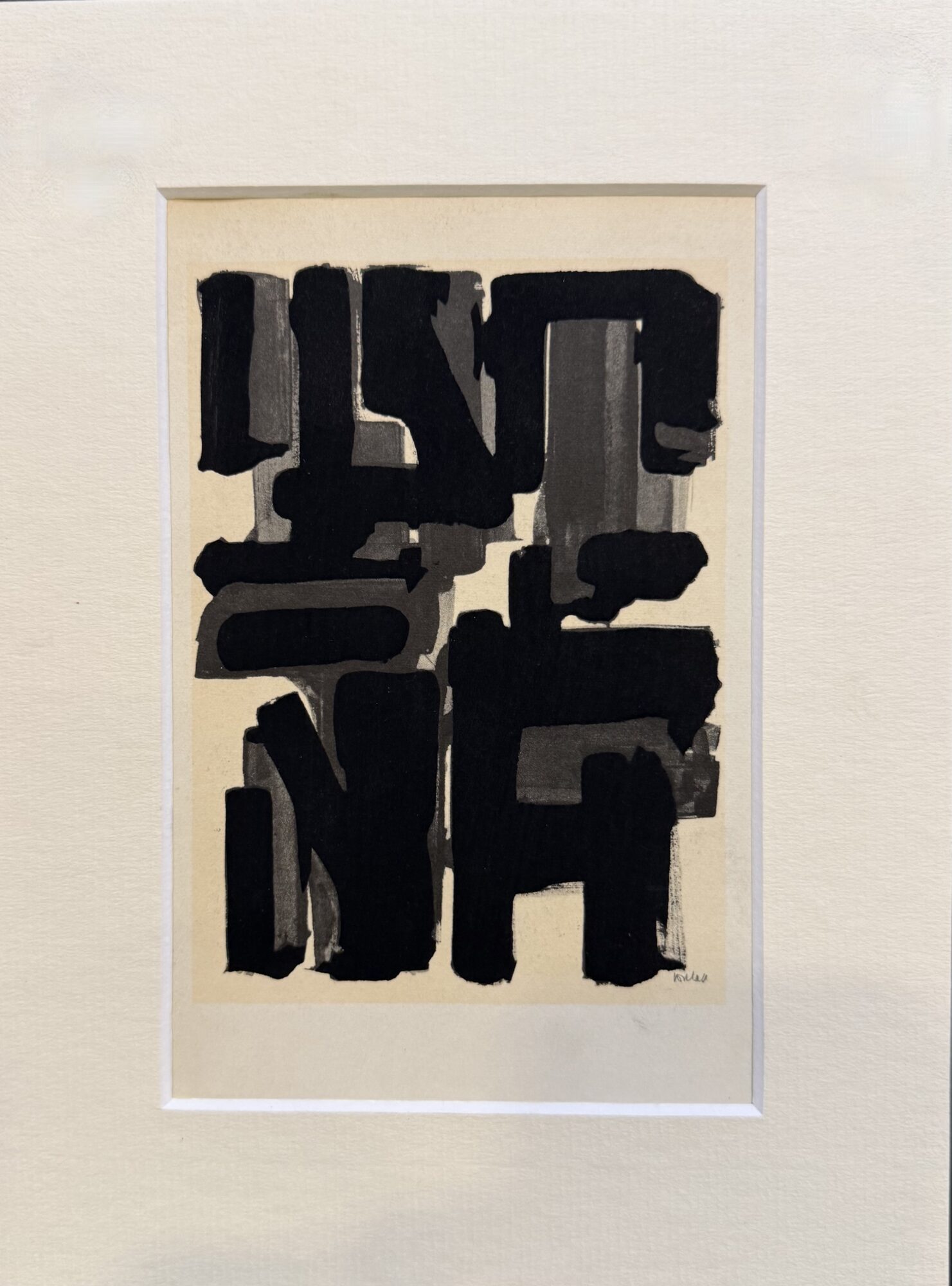 Pierre Soulages (d'après) - Gouaches et gravures (M), 1957 - Encadré (Copie) (Copie) – Image 3