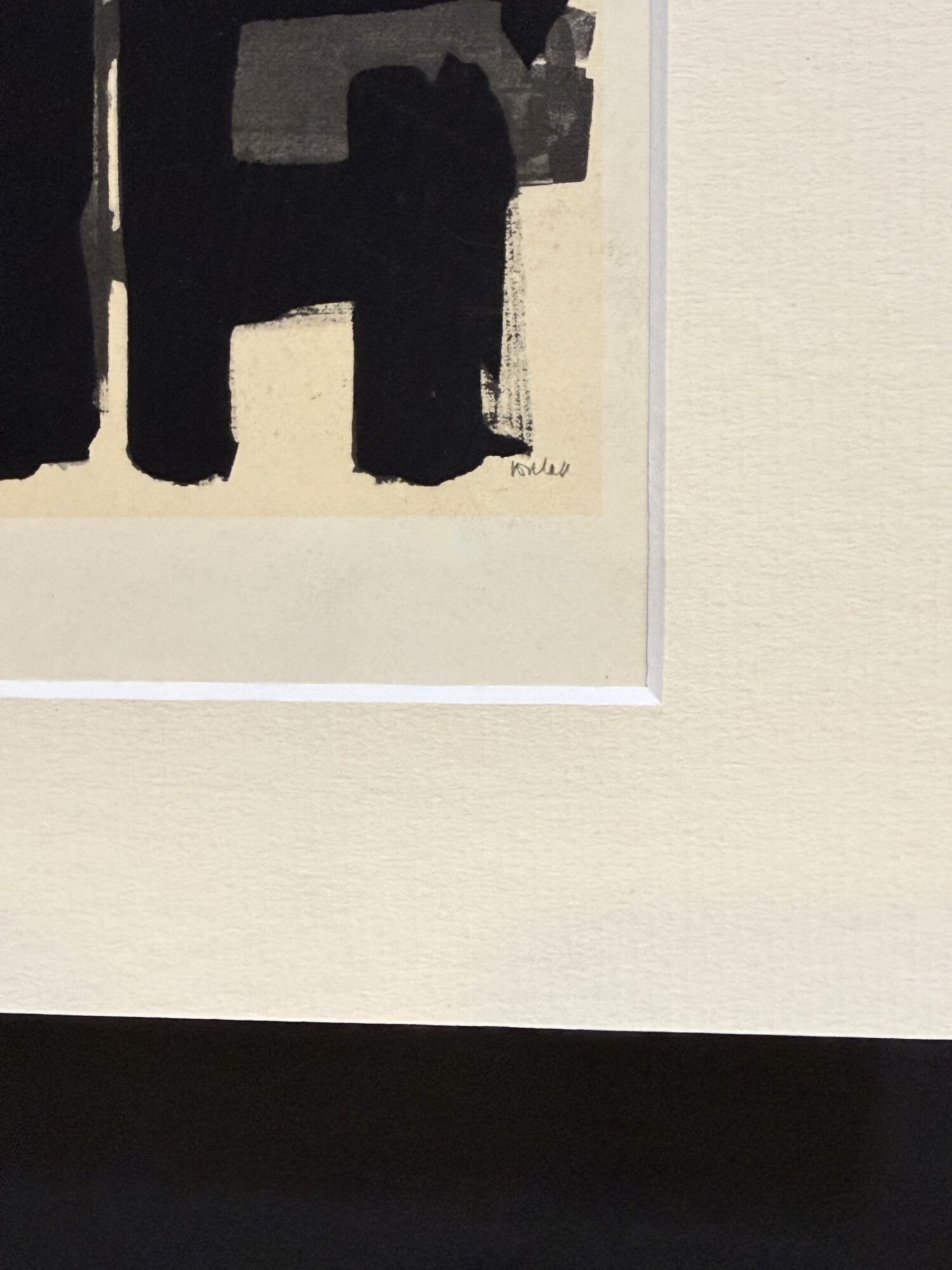 Pierre Soulages (d'après) - Gouaches et gravures (M), 1957 - Encadré (Copie) (Copie) – Image 2